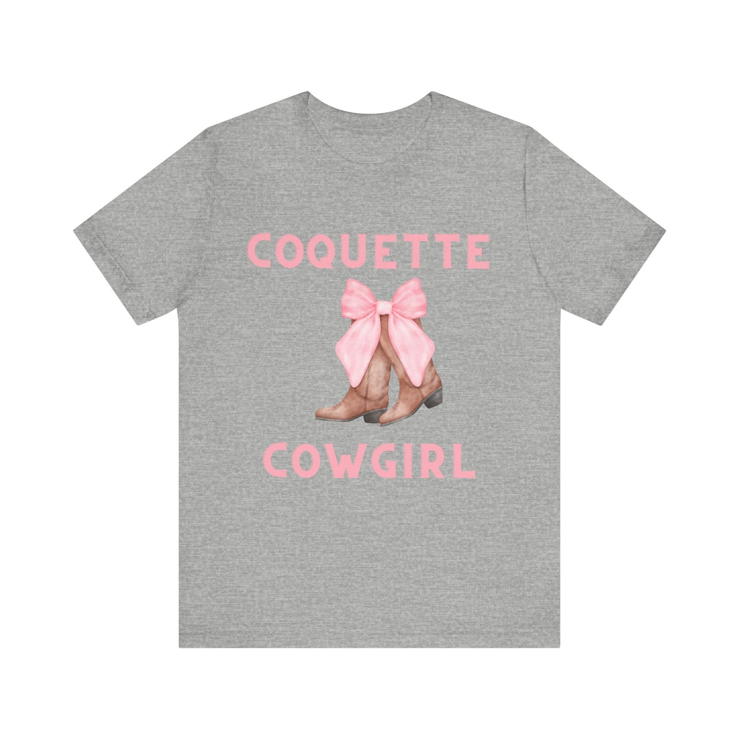 Coquette Cowgirl Bow & Boots Women's Jersey Short Sleeved Tee Size S-2xl
