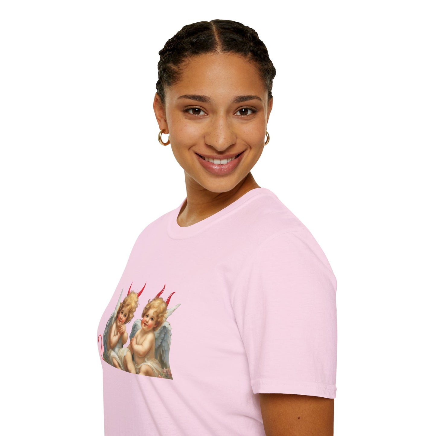 Devil Angel Cherub Softstyle Plus Short Sleeve T-Shirt Sizes xl-5xl