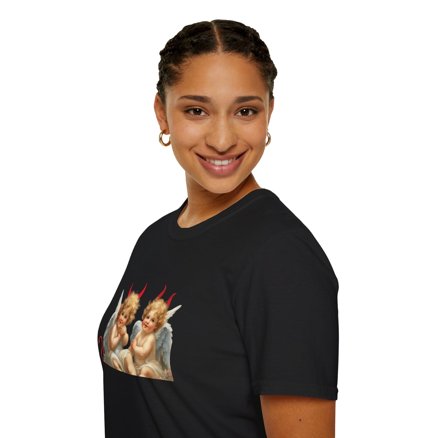 Devil Angel Cherub Softstyle Plus Short Sleeve T-Shirt Sizes xl-5xl
