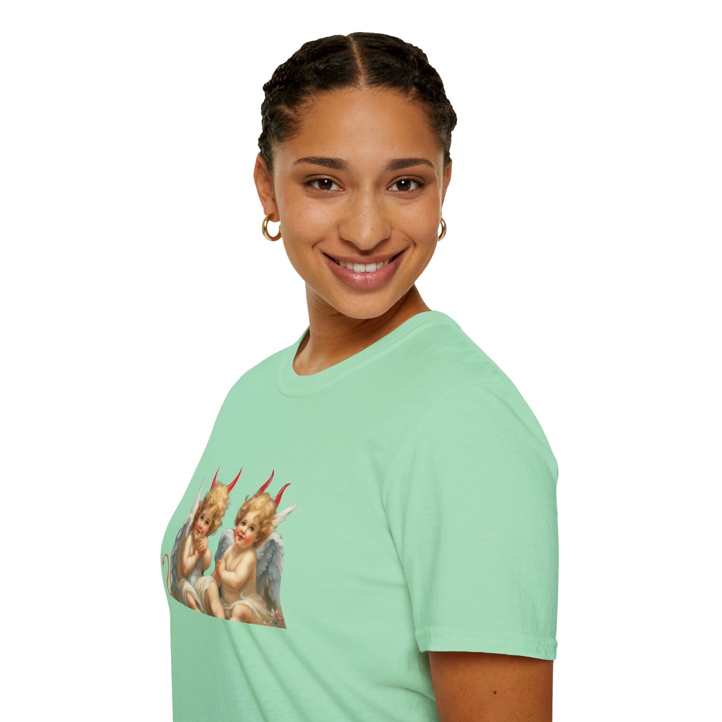 Devil Angel Cherub Softstyle Plus Short Sleeve T-Shirt Sizes xl-5xl