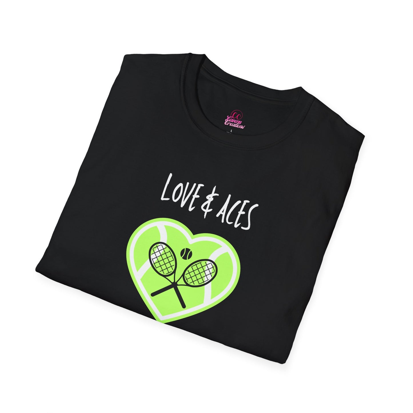 Love & Aces Tennis Club Plus Women's Softstyle T-Shirt Sizes XL-5XL