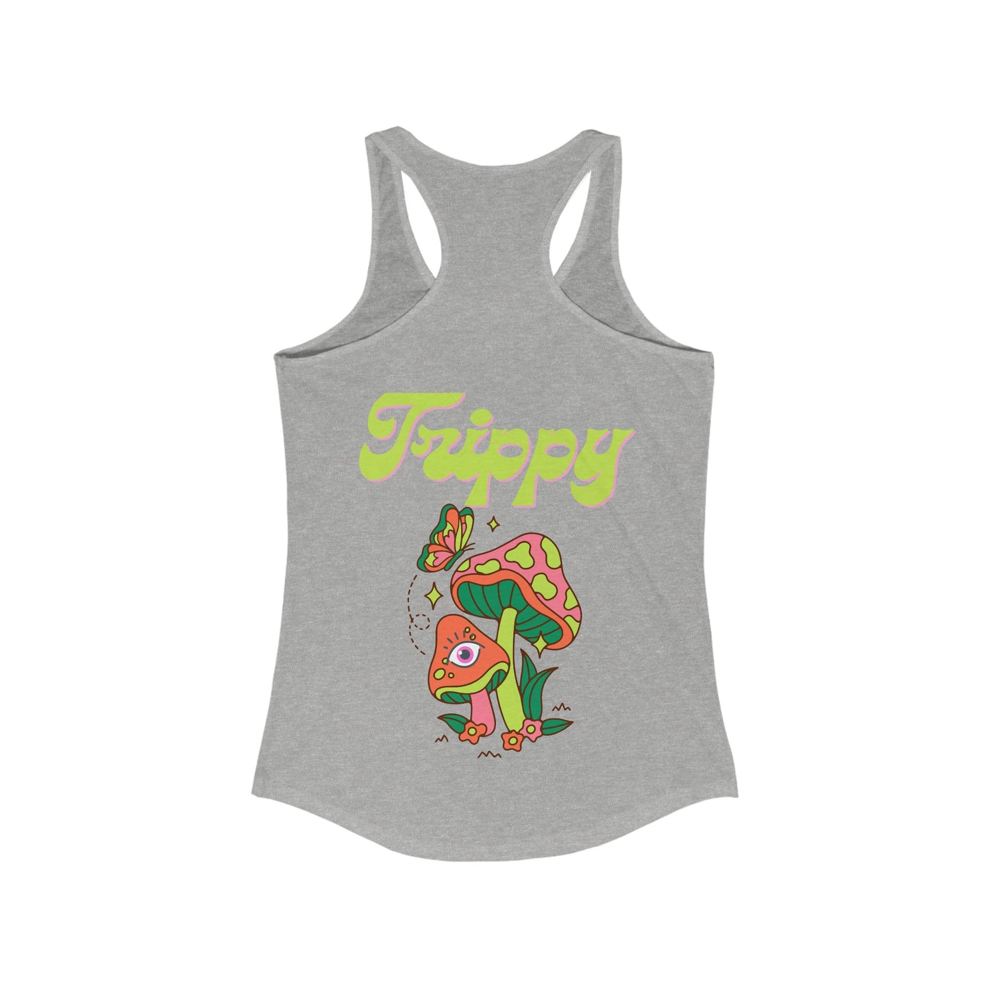 Trippy Mushrooms Double Sided Women's Racerback Slim Fit Tank Top Sizes xs-2xl