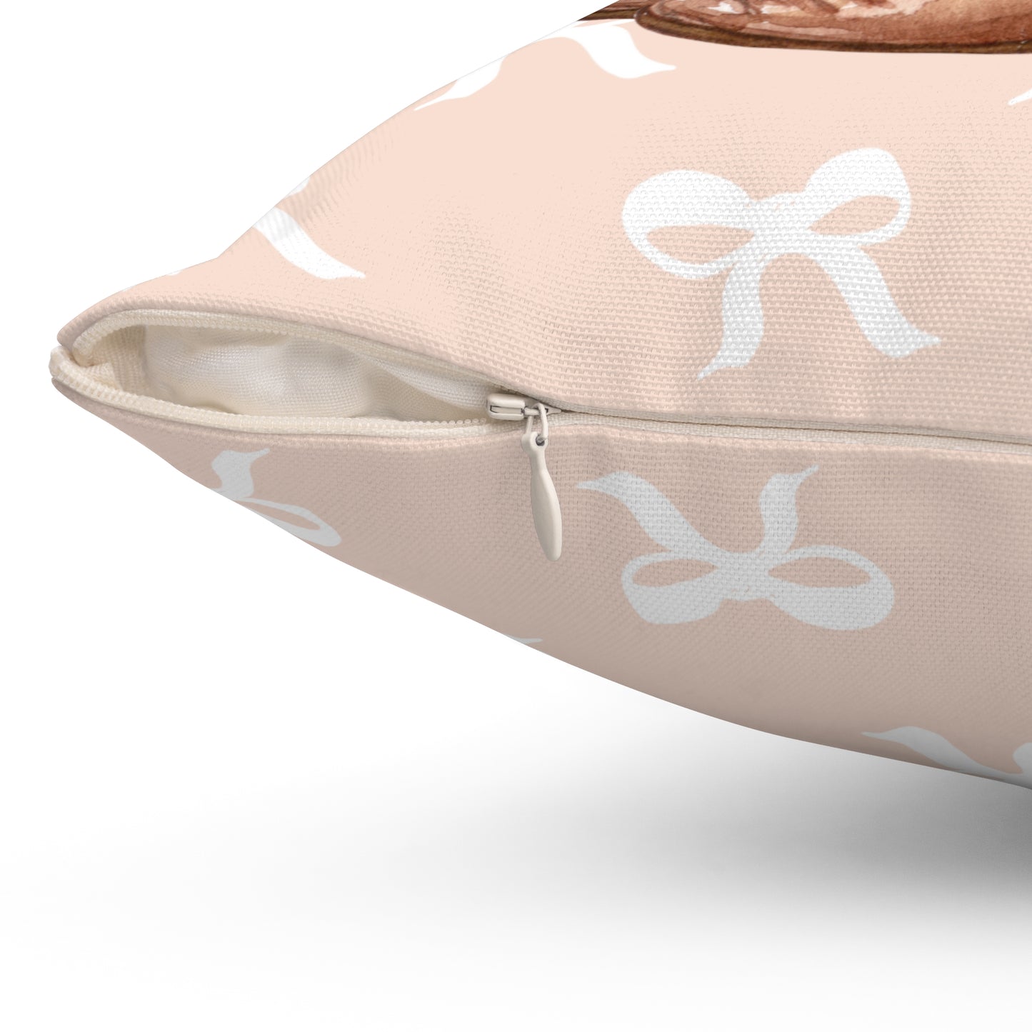 Pink Coquette Cowgirl Rose Boots and Bows Patterned Square Pillow Multiple Sizes