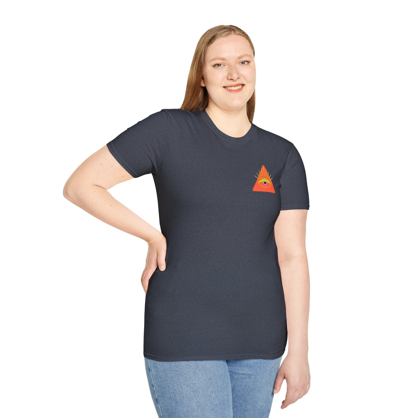 Trippy Mushrooms Double Sided Women's Plus Softstyle Tee Sizes xl-5xl