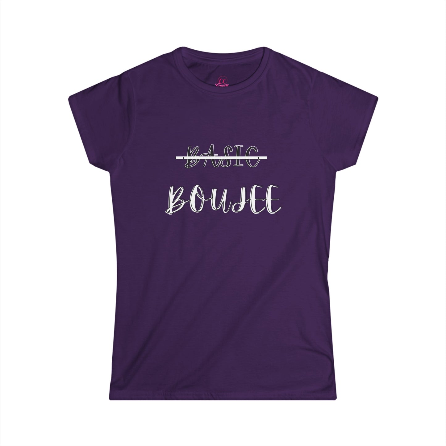 Pink Boujee Not Basic Women's Softstyle Tee Size S-2xl