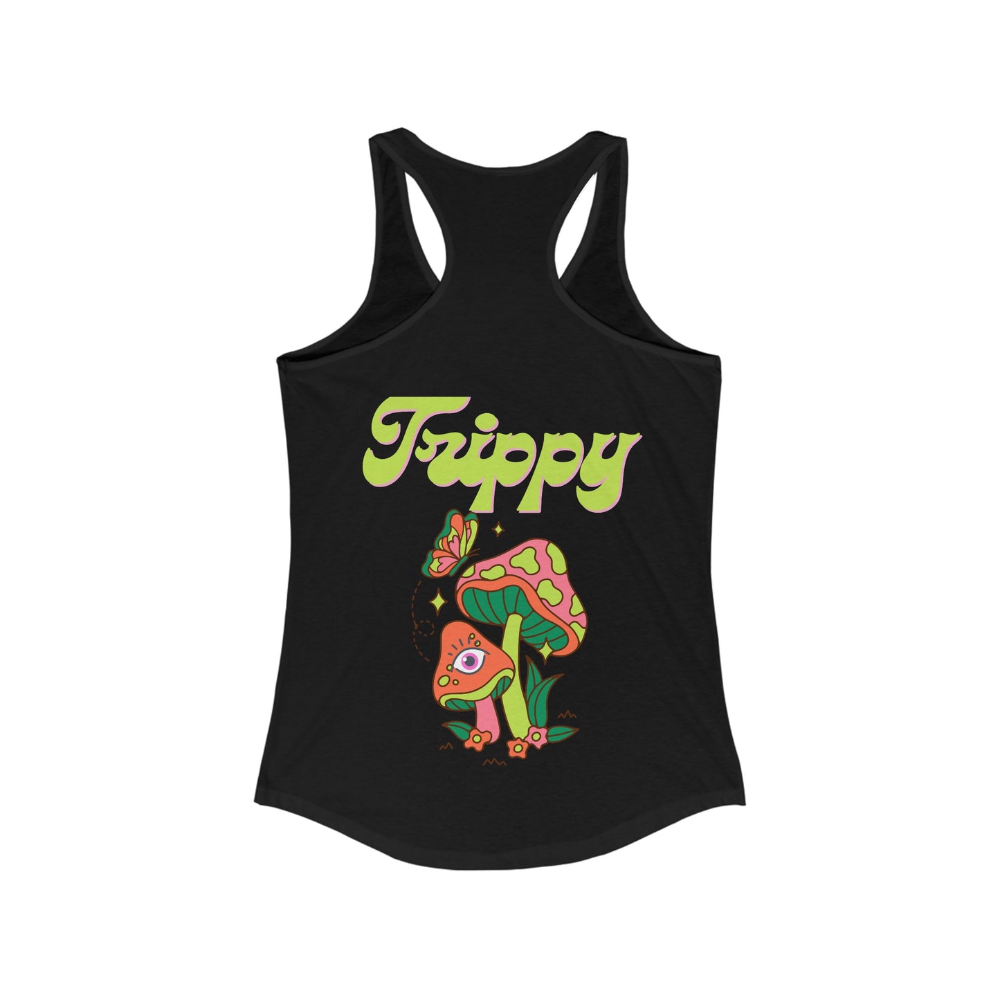 Trippy Mushrooms Double Sided Women's Racerback Slim Fit Tank Top Sizes xs-2xl