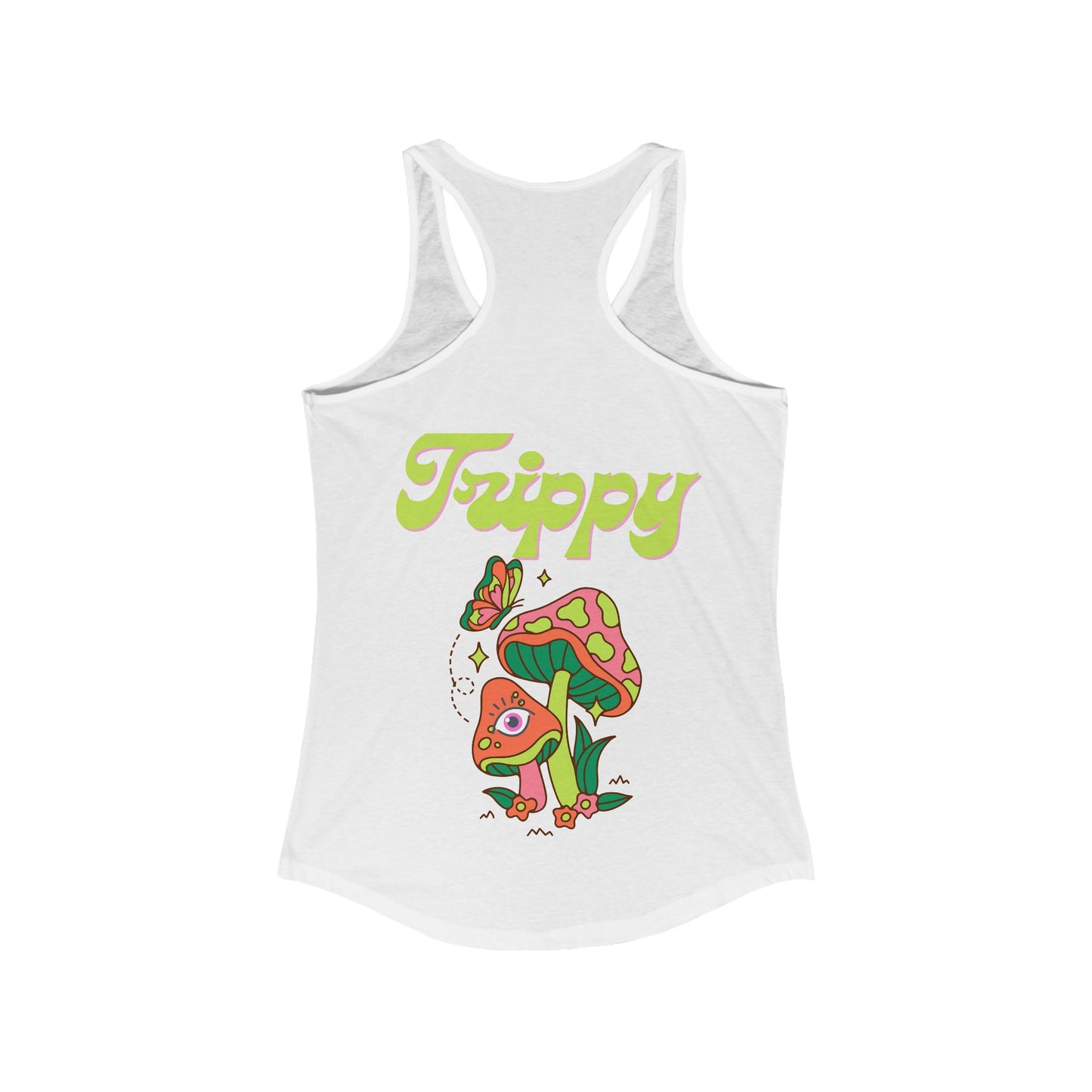 Trippy Mushrooms Double Sided Women's Racerback Slim Fit Tank Top Sizes xs-2xl