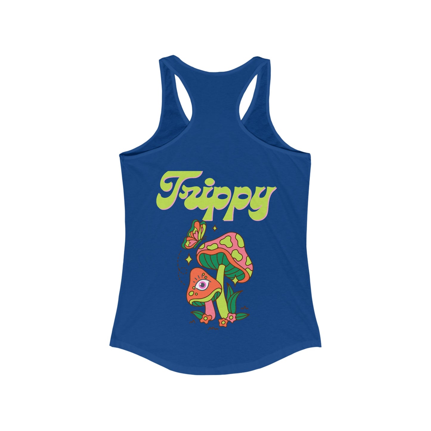 Trippy Mushrooms Double Sided Women's Racerback Slim Fit Tank Top Sizes xs-2xl