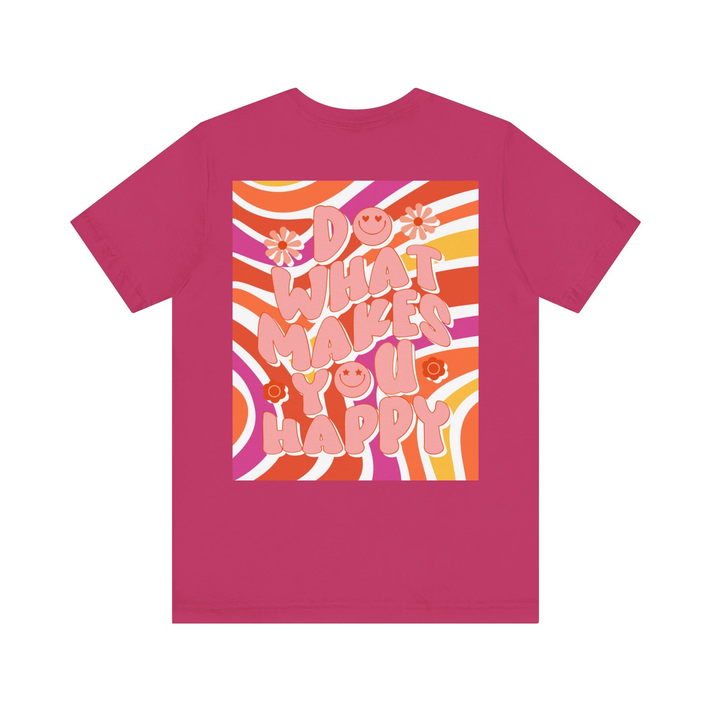 Hippie Happy 60's Retro Short Sleeve Tee Sizes S-2xl