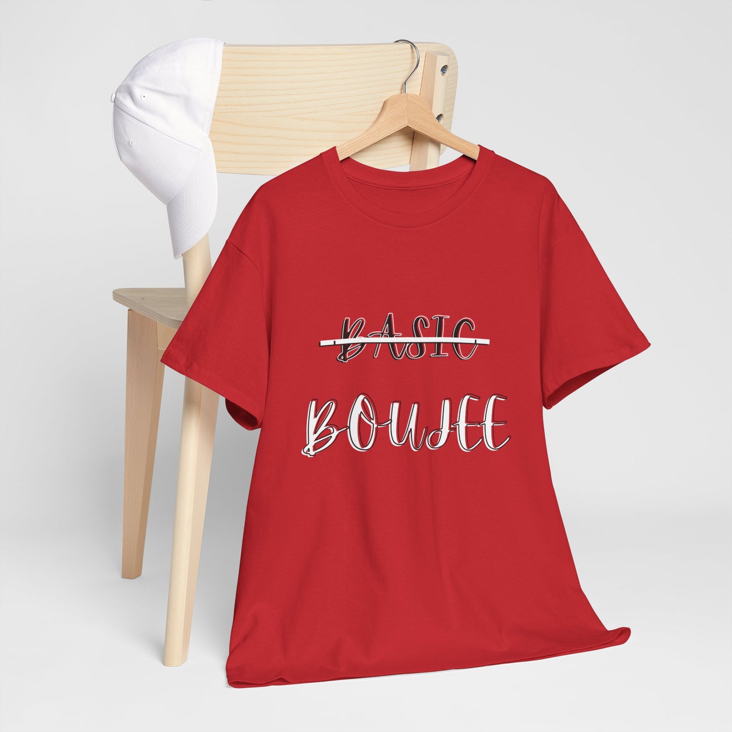 Pink Boujee Not Basic Women's Plus Heavy Cotton Tee Size xl-5xl