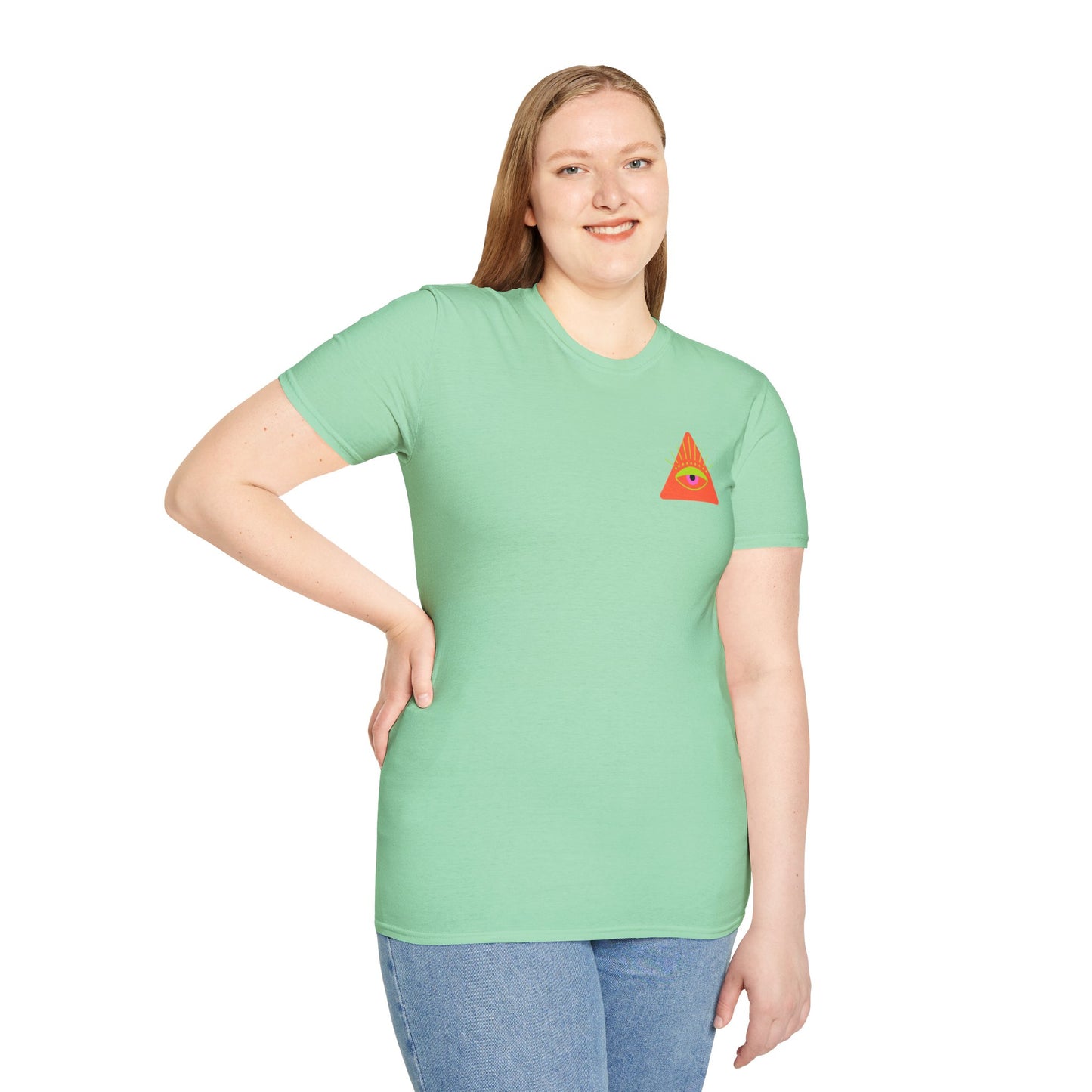 Trippy Mushrooms Double Sided Women's Plus Softstyle Tee Sizes xl-5xl