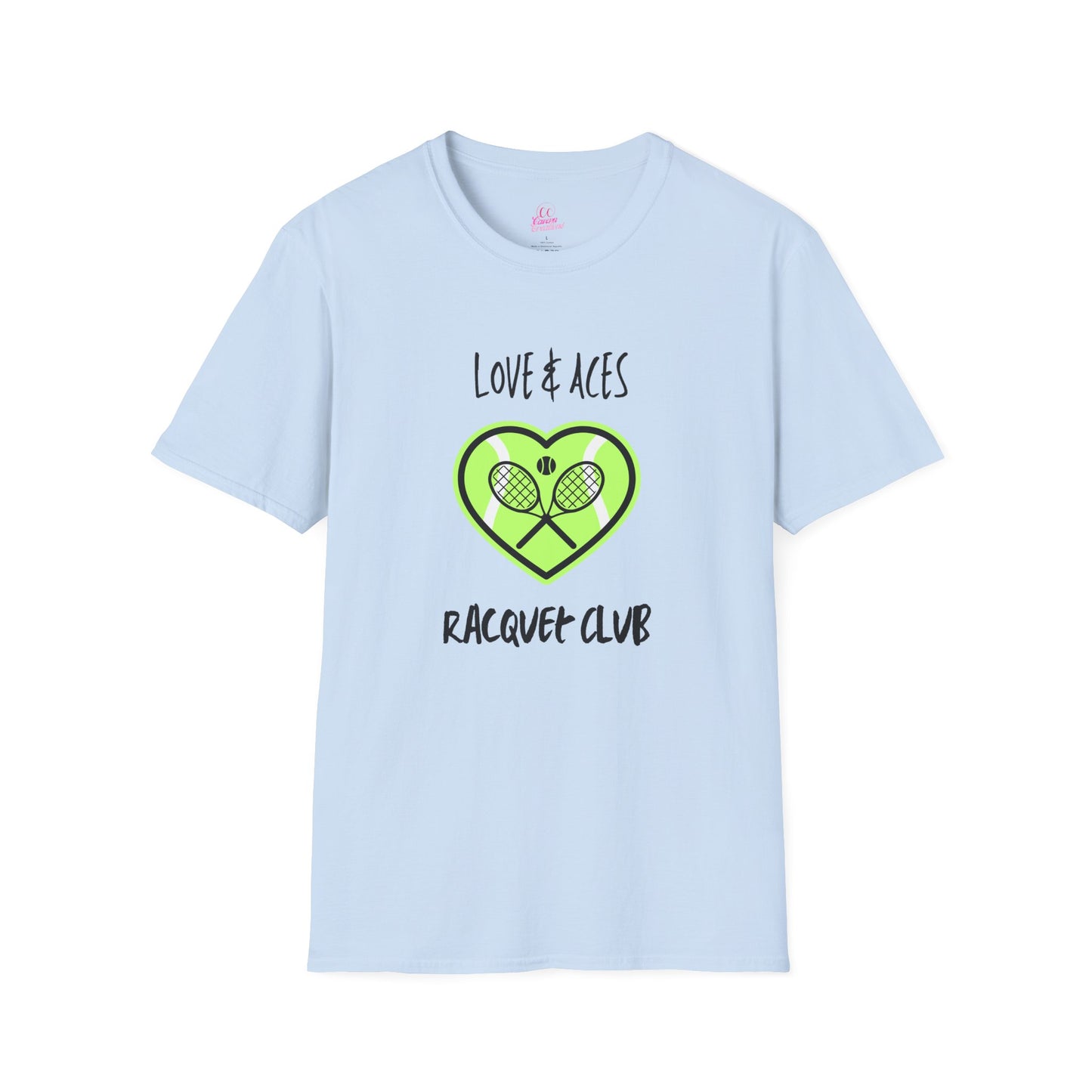 Love & Aces Tennis Club Plus Women's Softstyle T-Shirt Sizes XL-5XL