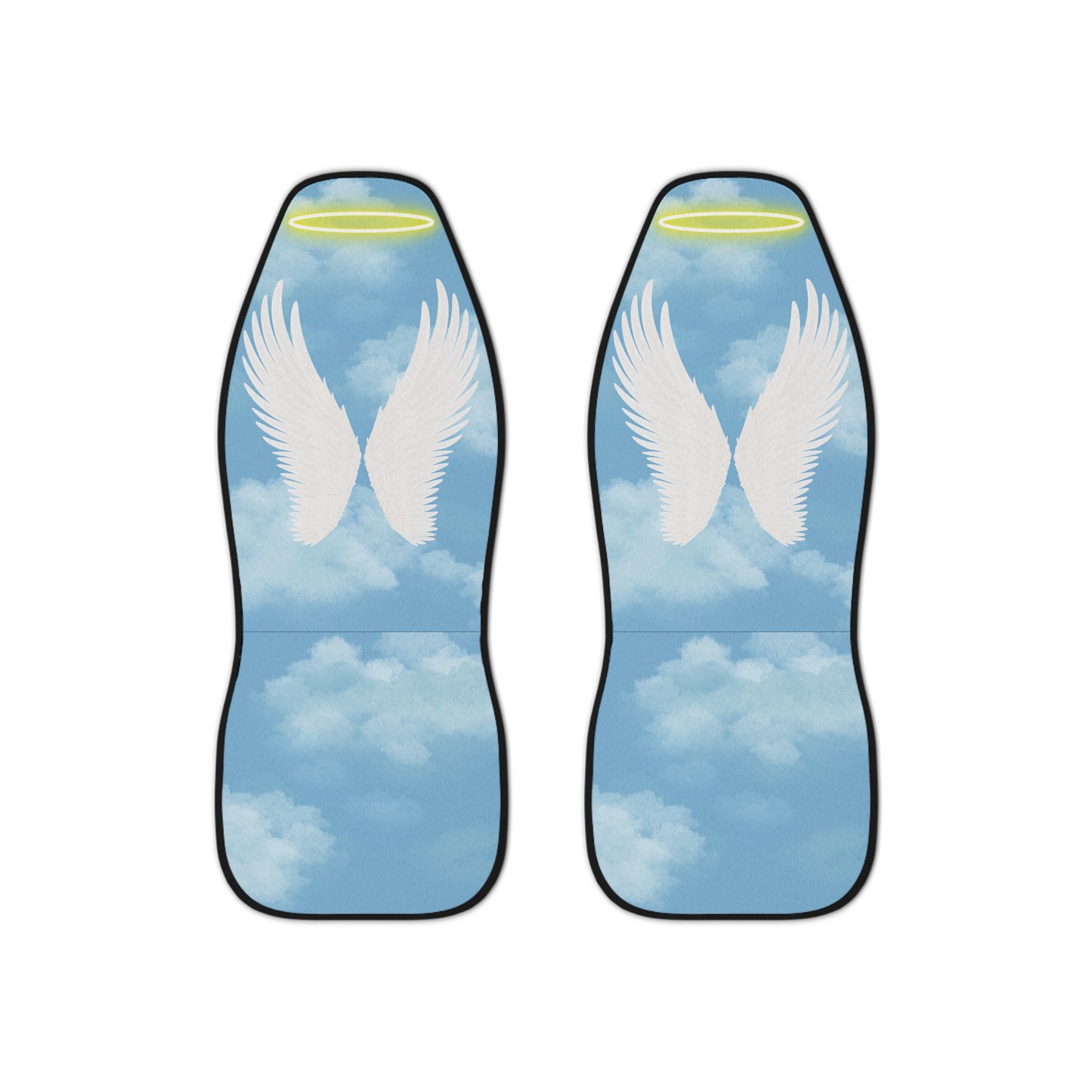 Heavenly Cloud Angel Halo & Wings Pattern Car Seat Covers