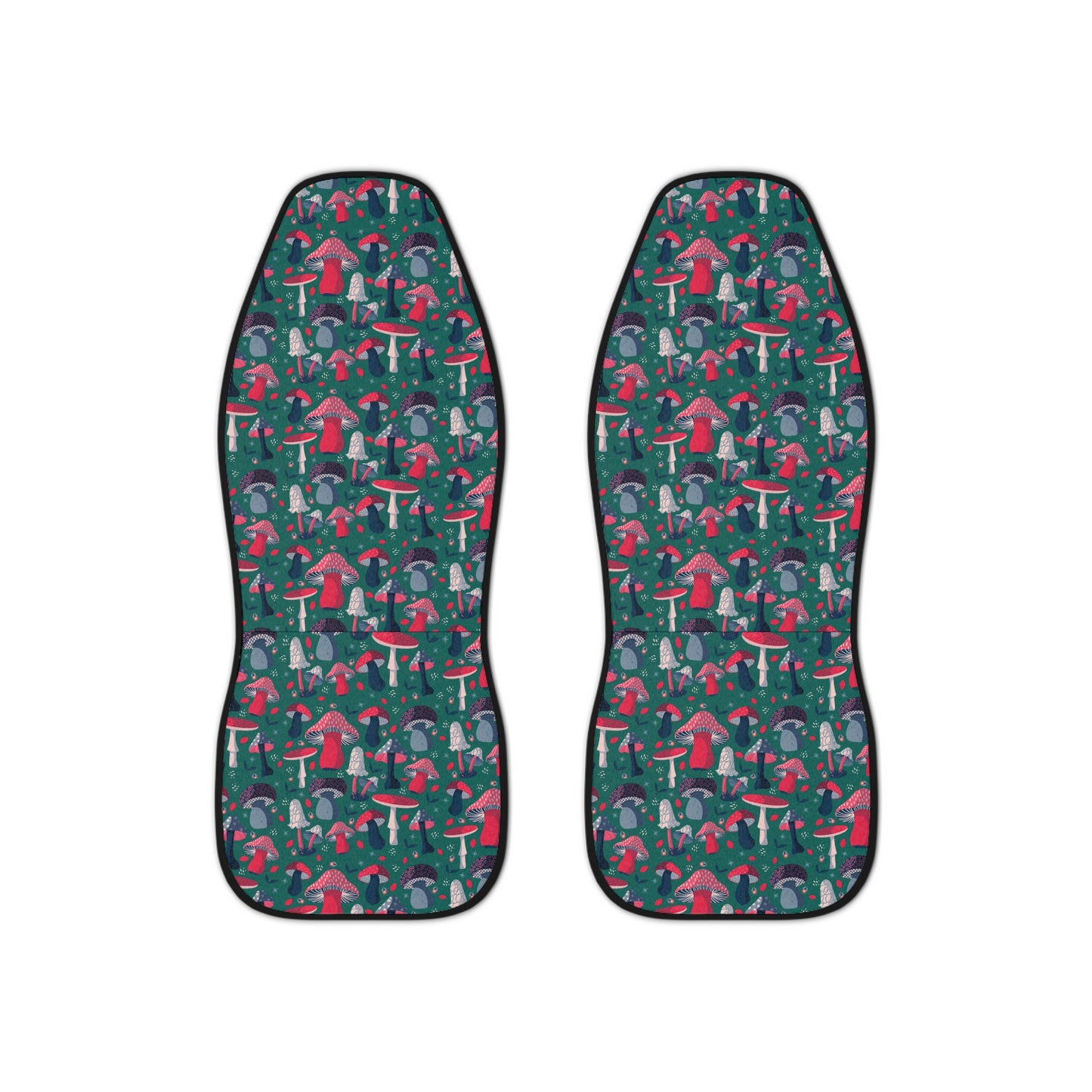 60's Teal & Pink Colorful Mushrooms Car Seat Covers