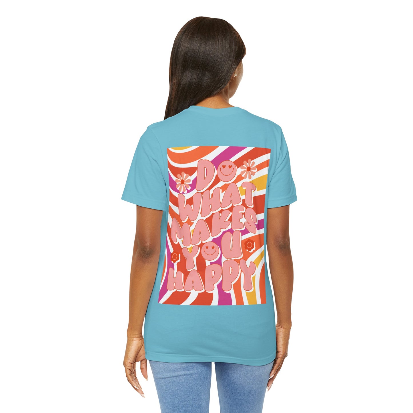 Hippie Happy 60's Retro Short Sleeve Tee Sizes S-2xl