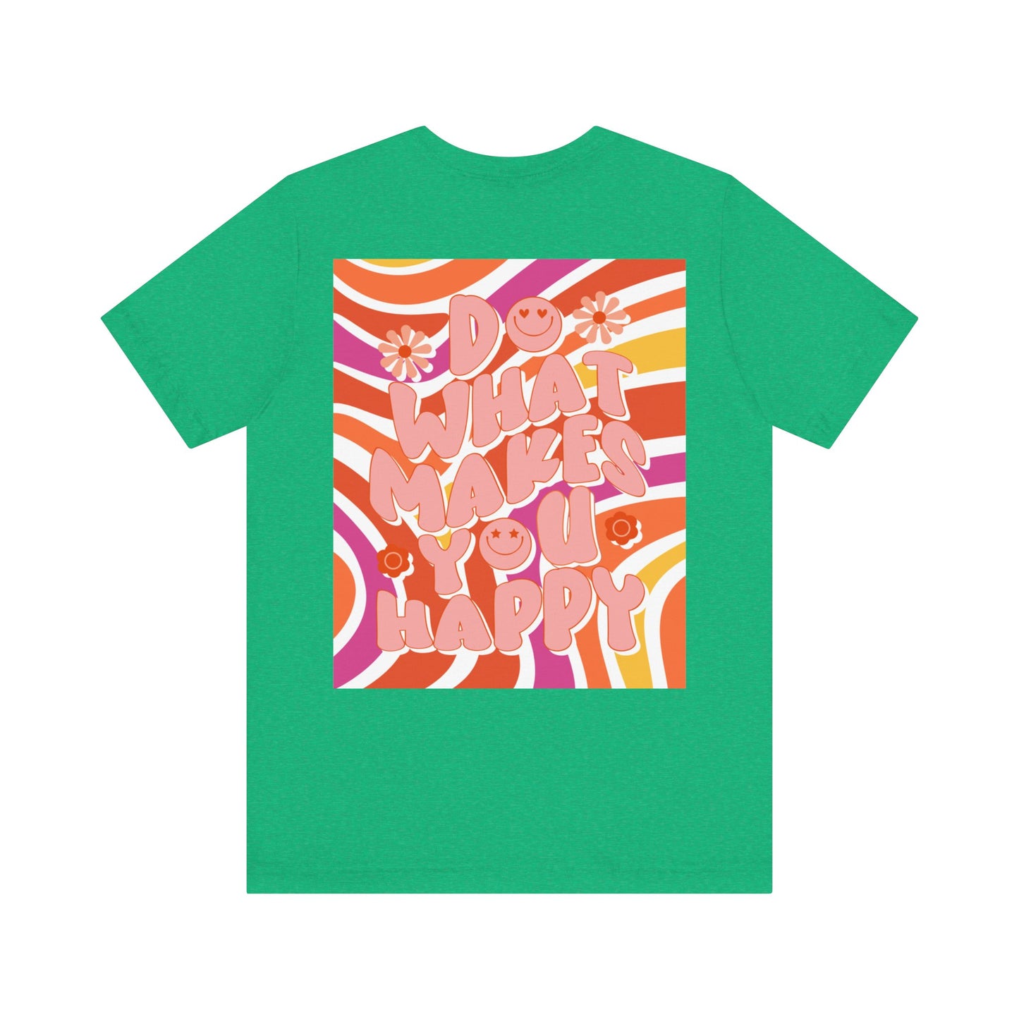 Hippie Happy 60's Retro Short Sleeve Tee Sizes S-2xl