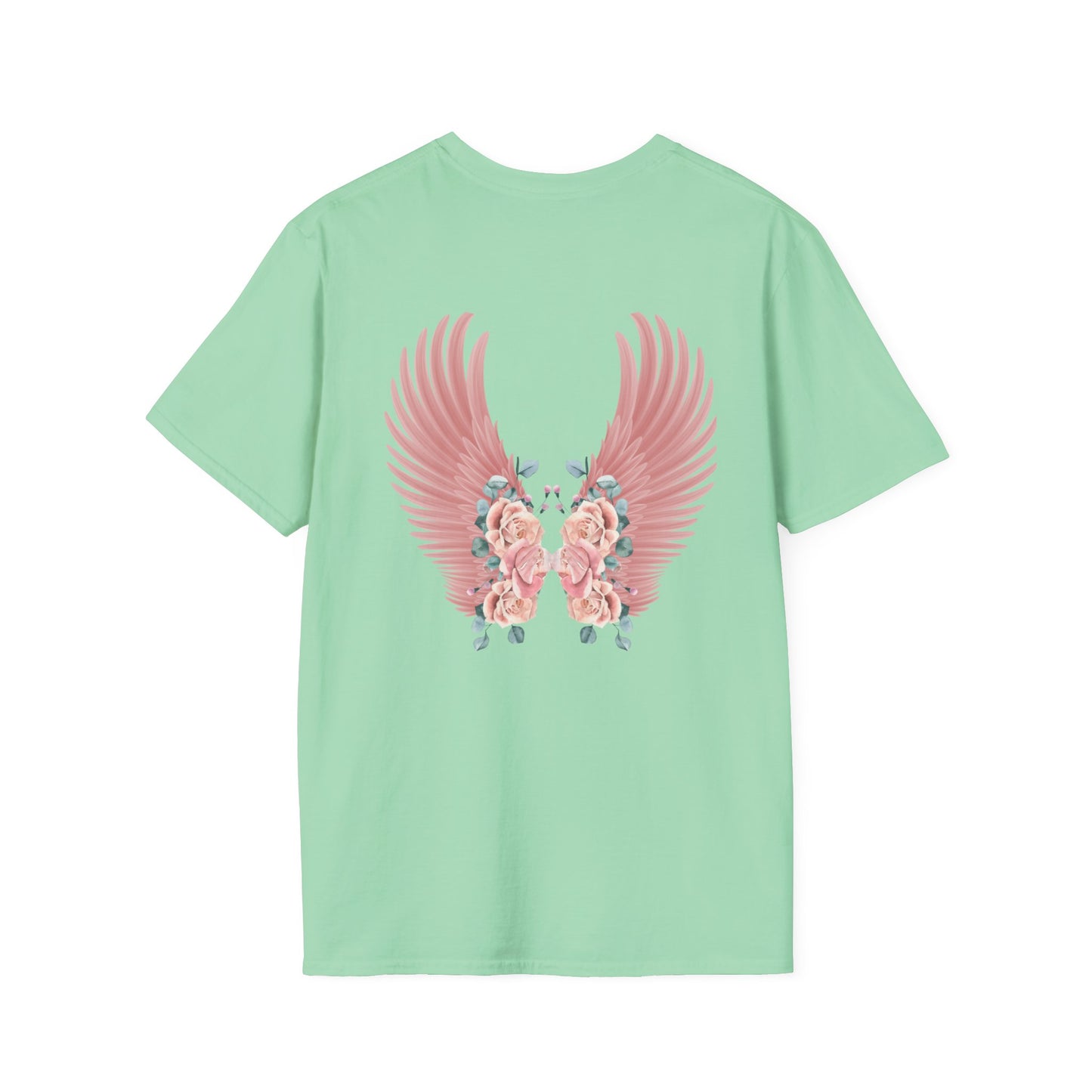 Cherub Baby Angel Rose Wings Softstyle Plus Short Sleeve T-Shirt Sizes xl-5xl
