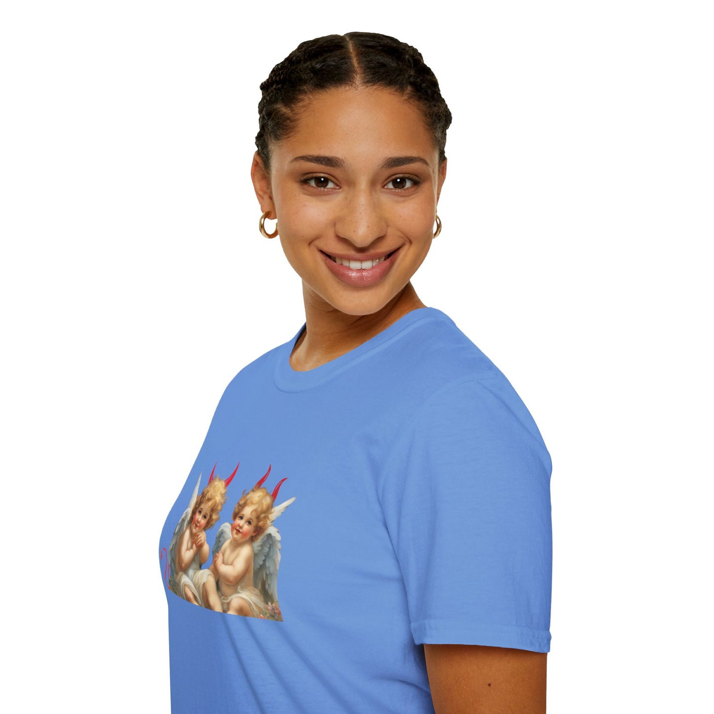 Devil Angel Cherub Softstyle Plus Short Sleeve T-Shirt Sizes xl-5xl