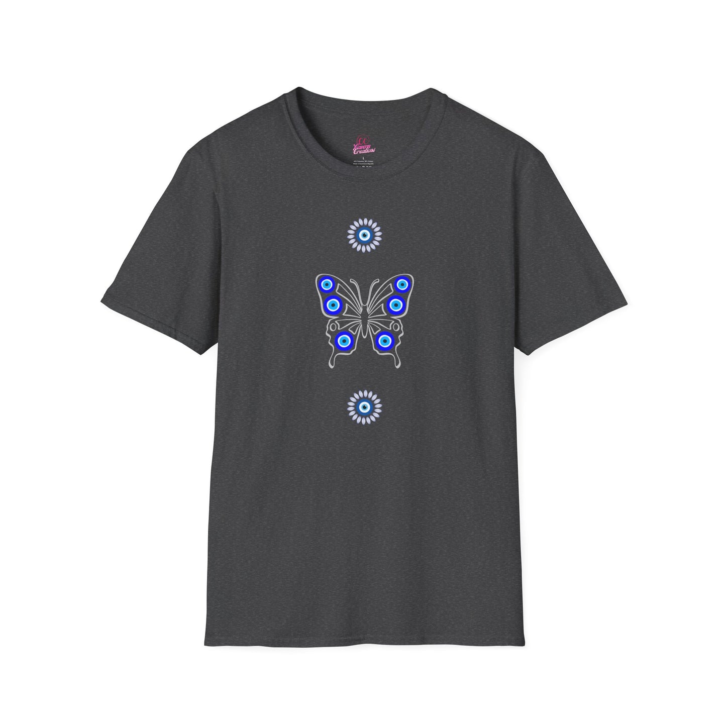 Evil Eye Butterfly Protection Women's Plus Short Sleeve Softstyle T-Shirt Sizes xl-5xl