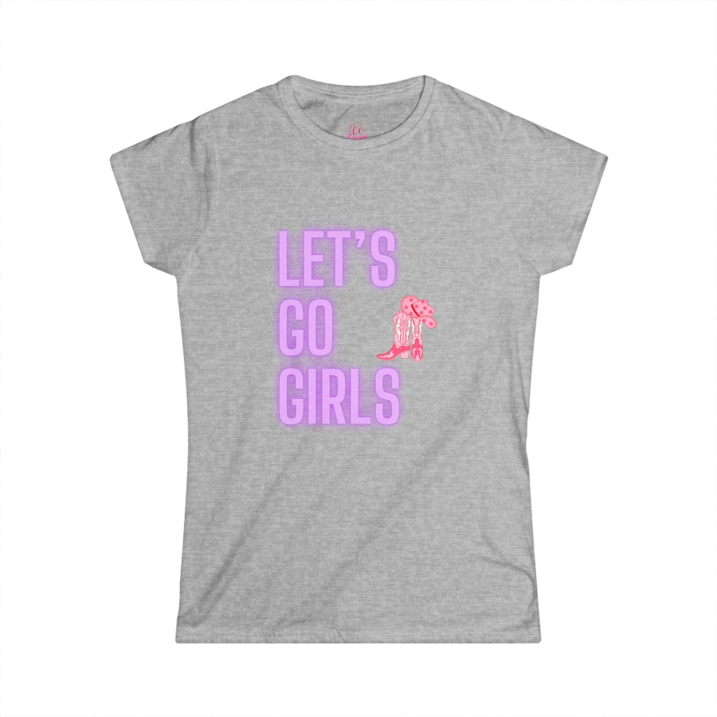 Let's Go Girls Glow Cowgirl Women's Softstyle Tee Size s-2xl