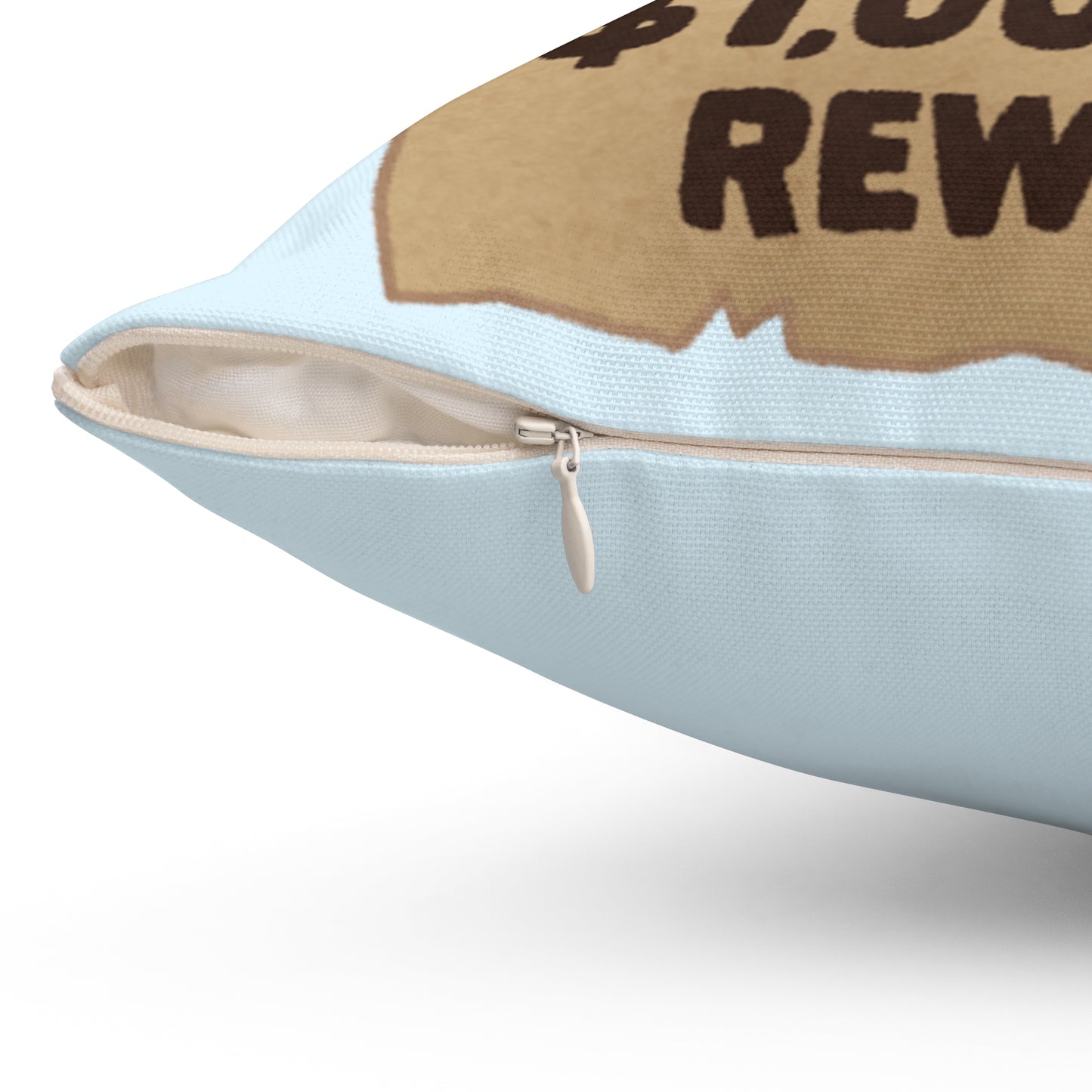 Wanted for Reward Cowboy Bulldog Colorful Double Sided Square Pillow Multiple Sizes
