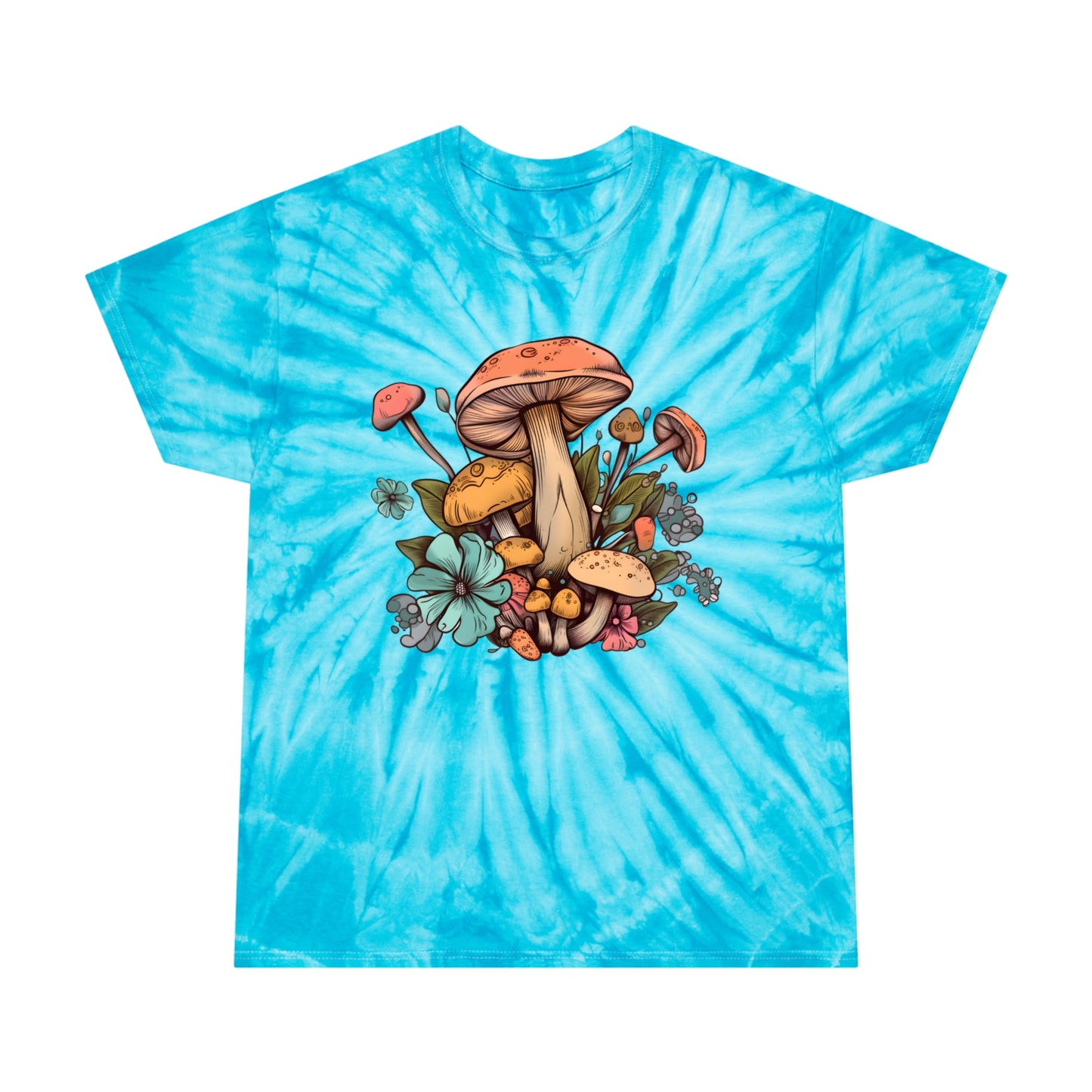 Mushrooms Tie-Dye Festival Women's Plus Tee Sizes xl-2xl