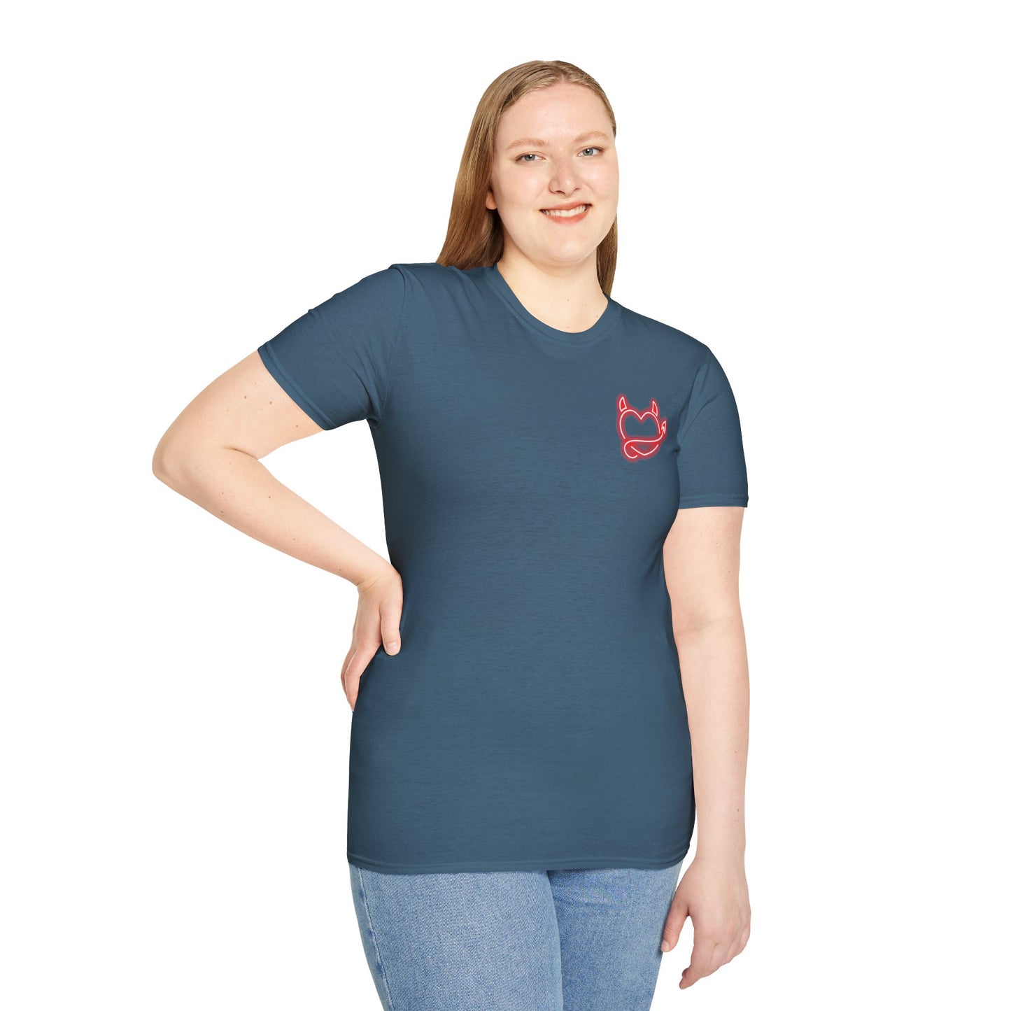 Devil Girl Double Sided Softstyle Plus Short Sleeve T-Shirt Sizes xl-5xl