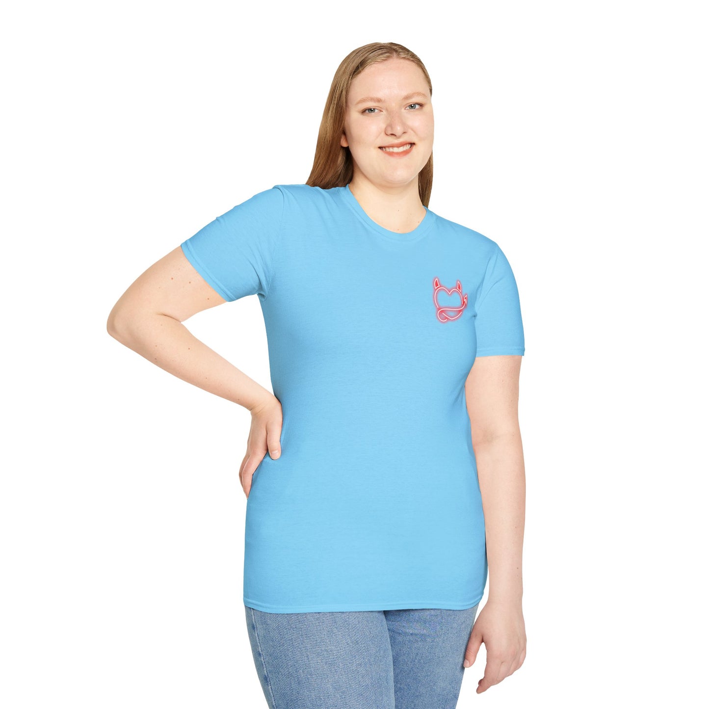 Devil Girl Double Sided Softstyle Plus Short Sleeve T-Shirt Sizes xl-5xl