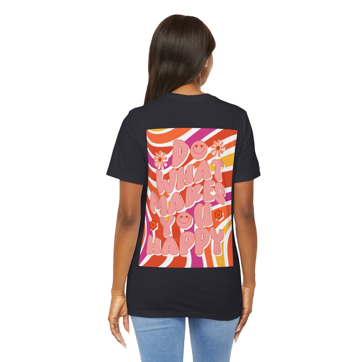 Hippie Happy 60's Retro Short Sleeve Tee Sizes S-2xl