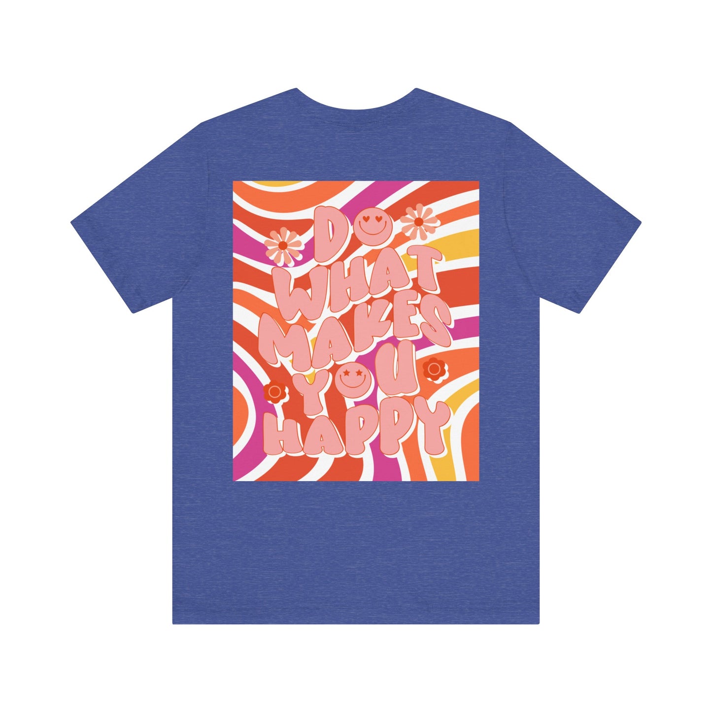 Hippie Happy 60's Retro Short Sleeve Tee Sizes S-2xl