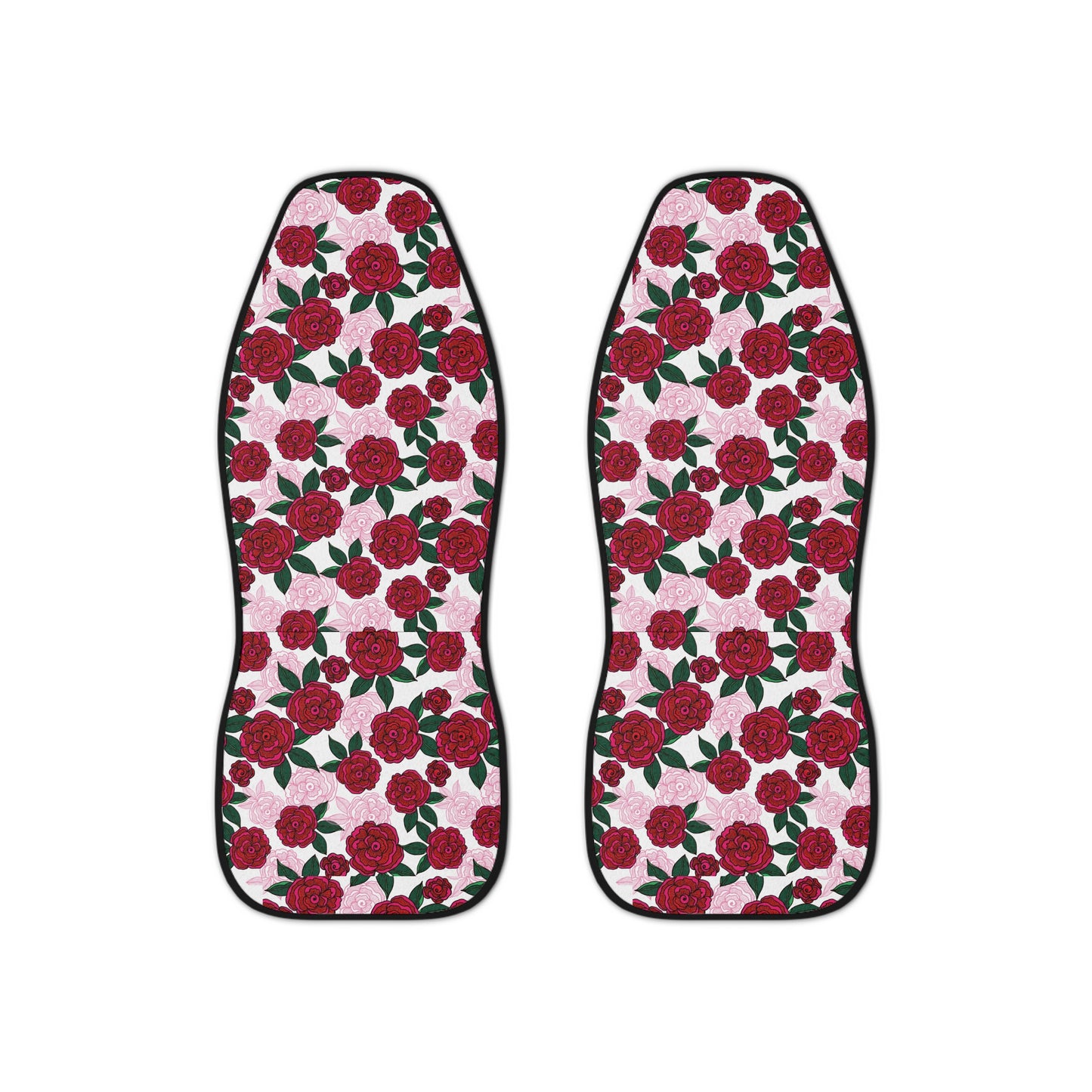 Pink & Red Rose Patterned Car Seat Covers