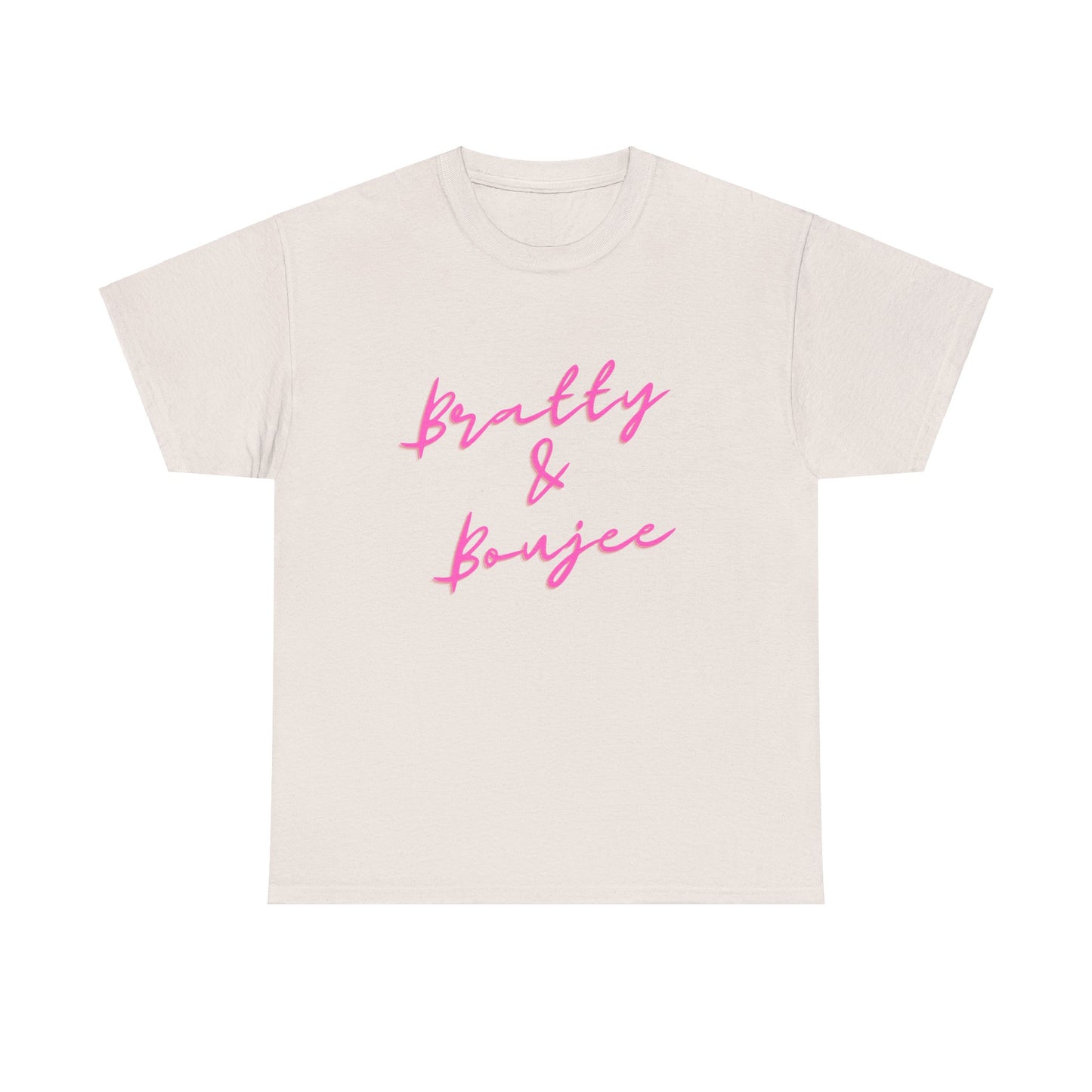 Bratty & Boujee Pink Script Women's Plus Tee Sizes: xl-5xl