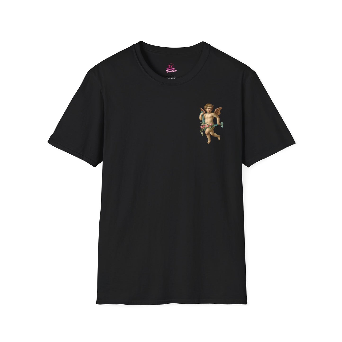 Cherub Baby Angel Rose Wings Softstyle Plus Short Sleeve T-Shirt Sizes xl-5xl