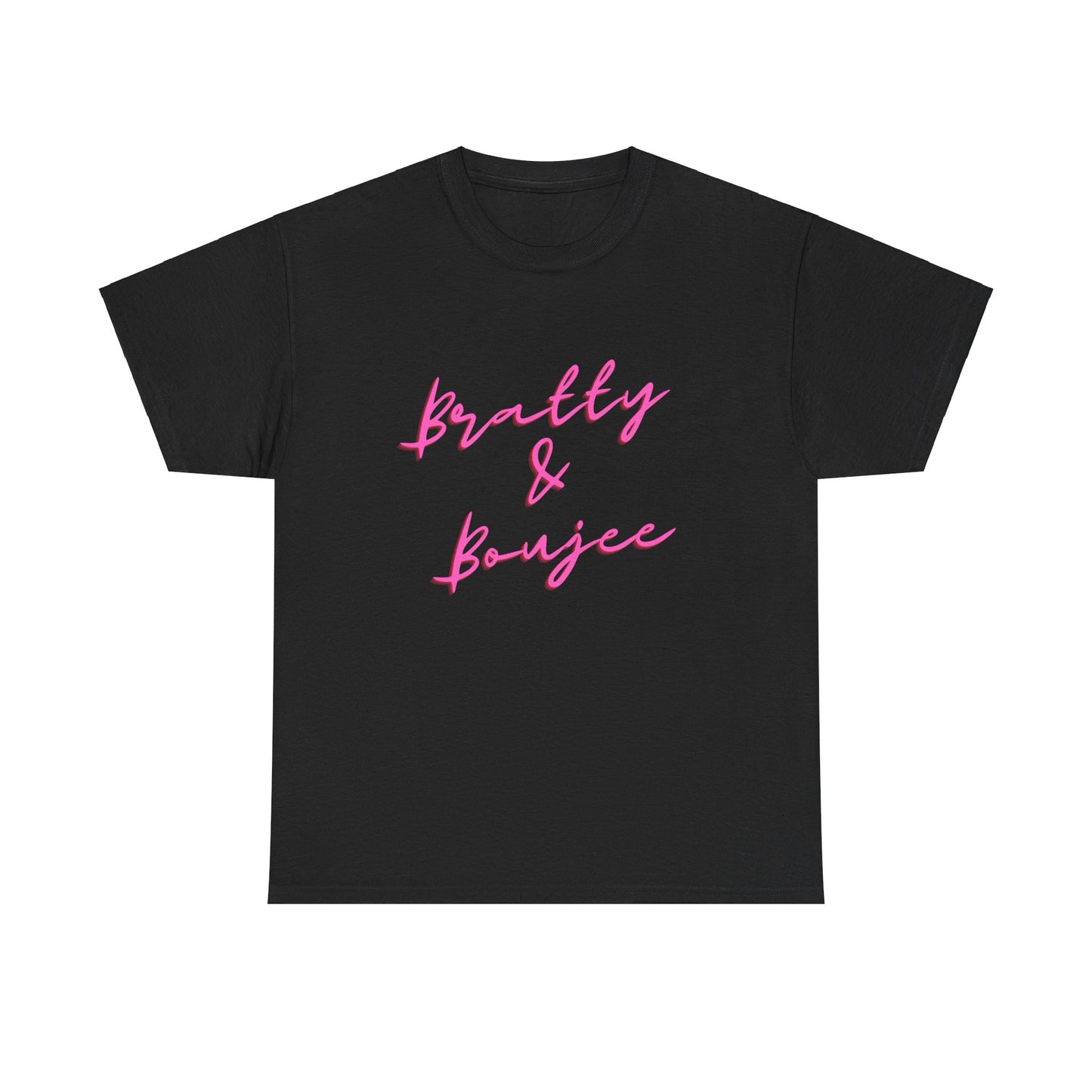 Bratty & Boujee Pink Script Women's Plus Tee Sizes: xl-5xl