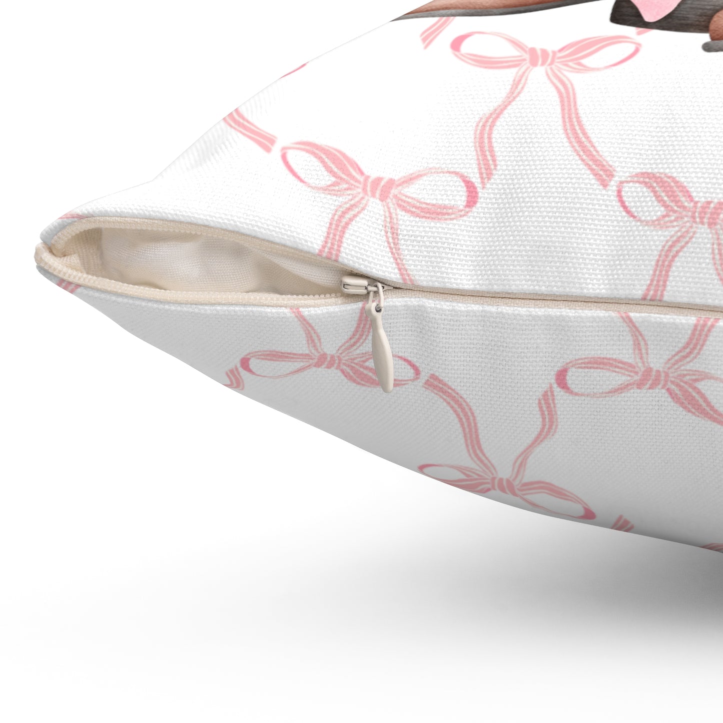 Pink Coquette Cowgirl Boots and Bows Patterned Square Pillow Multiple Sizes