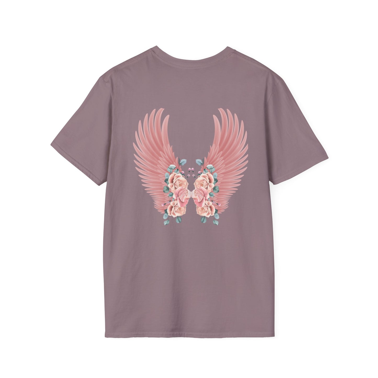 Cherub Baby Angel Rose Wings Softstyle Plus Short Sleeve T-Shirt Sizes xl-5xl