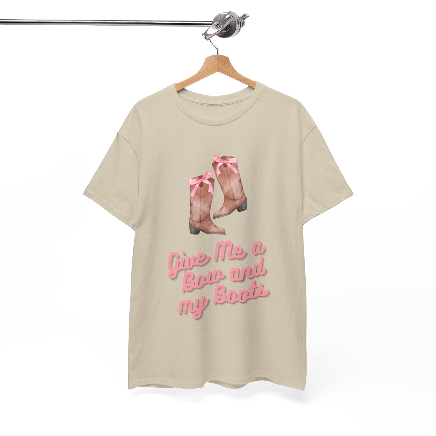 Pink Cowgirl Bow & Boots Women's Plus Short Sleeved Cotton Tee Size xl-5xl