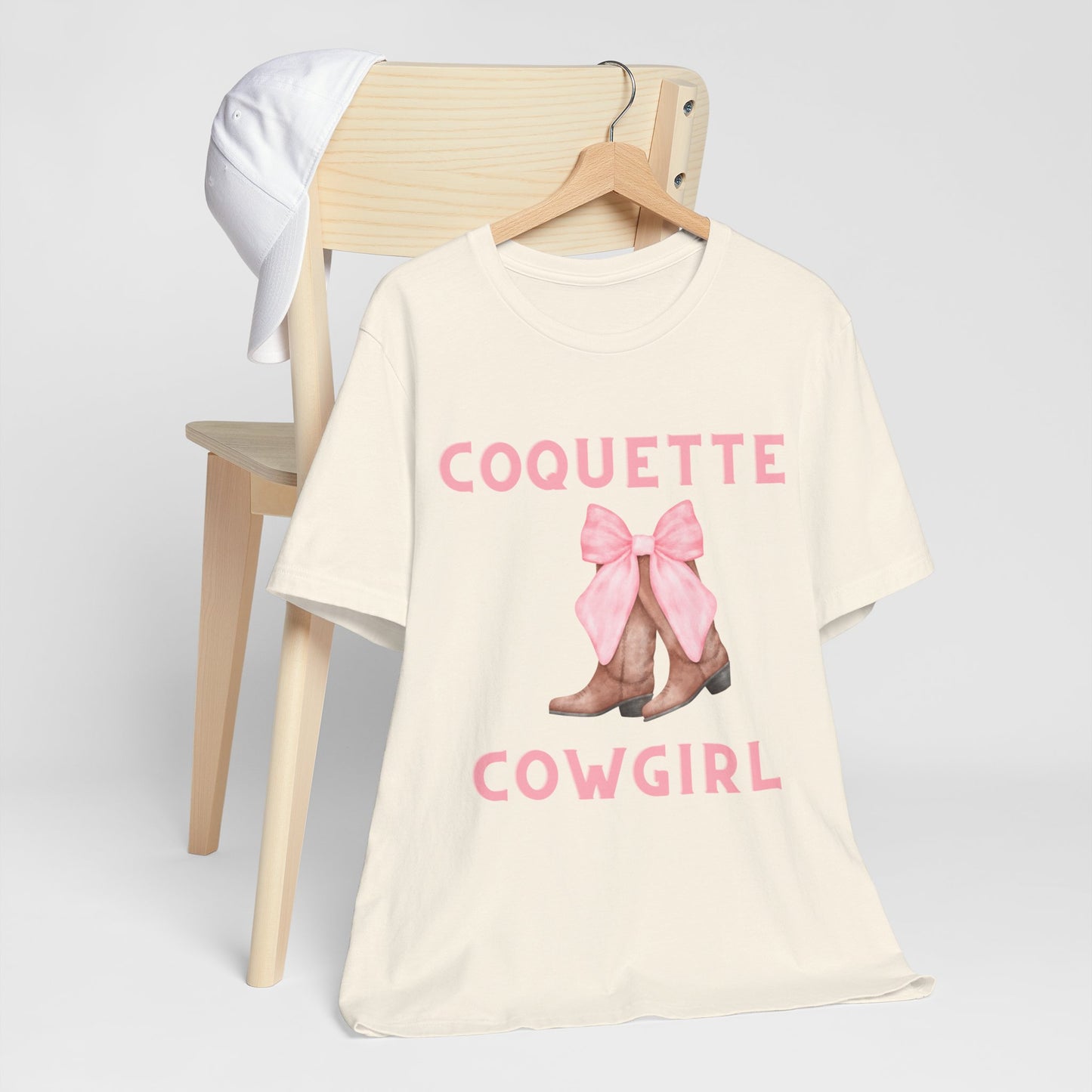 Coquette Cowgirl Bow & Boots Women's Jersey Short Sleeved Tee Size S-2xl