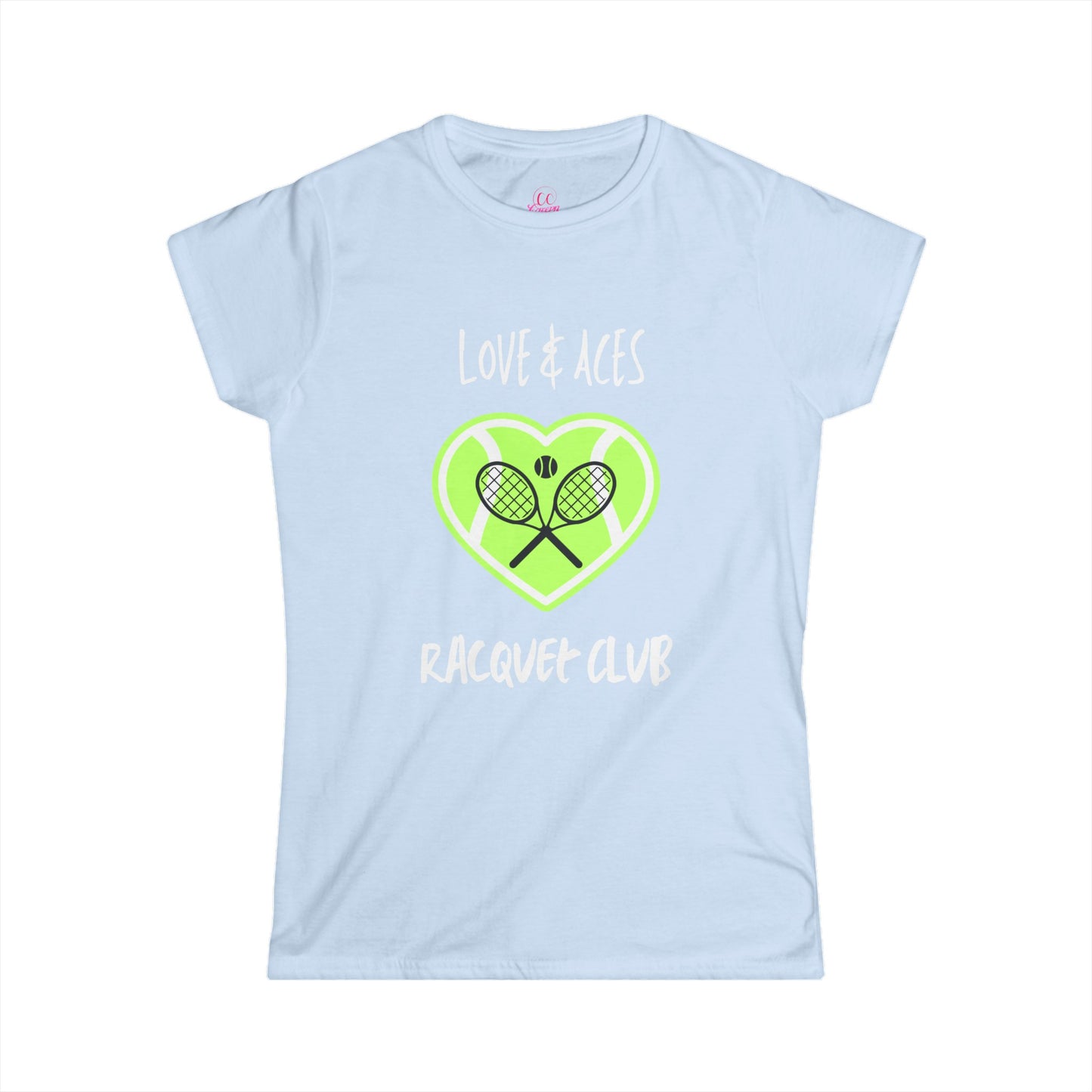 Love & Aces Tennis Club Women's Short Sleeve Softstyle T-Shirt Sizes S-2xl