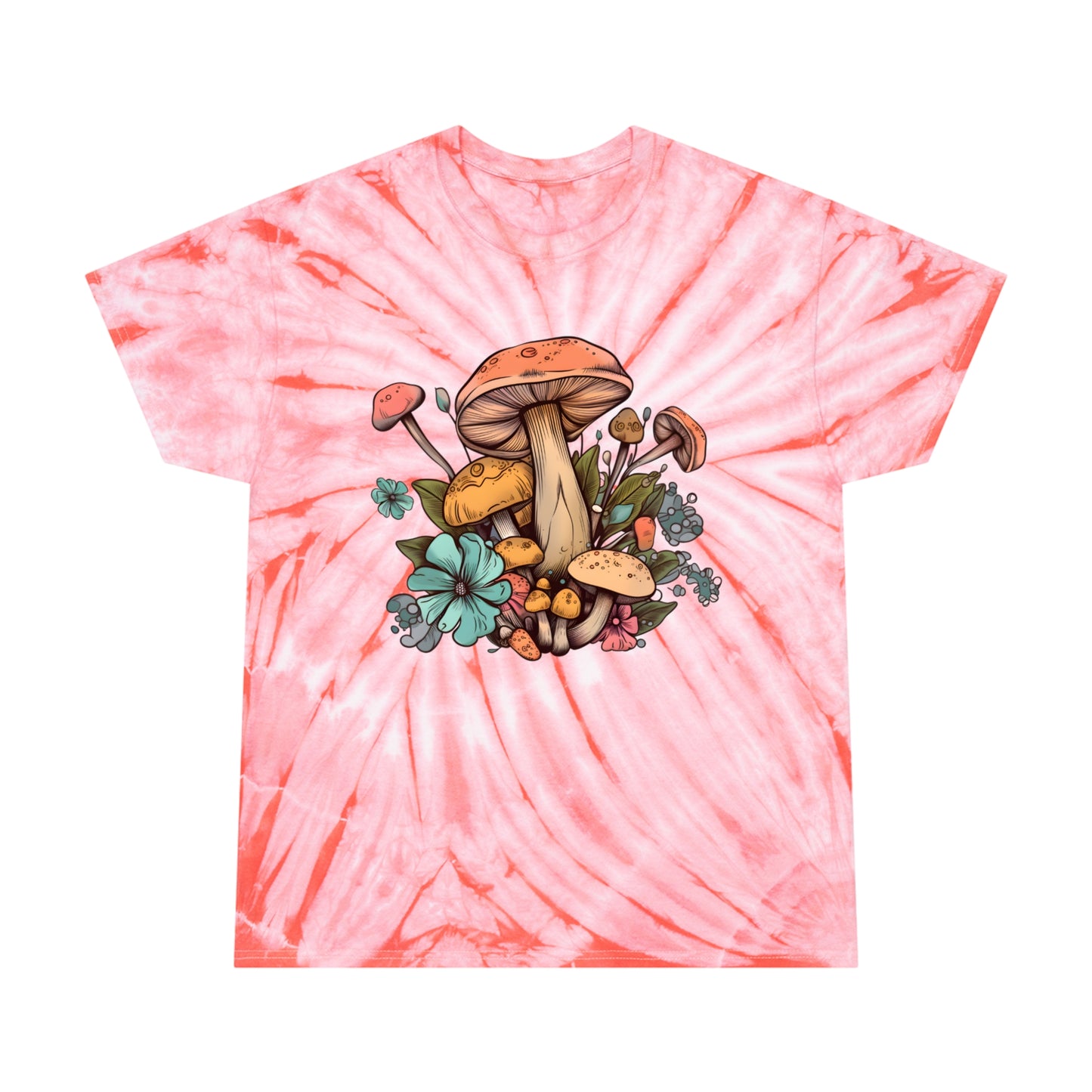 Mushrooms Tie-Dye Festival Women's Plus Tee Sizes xl-2xl