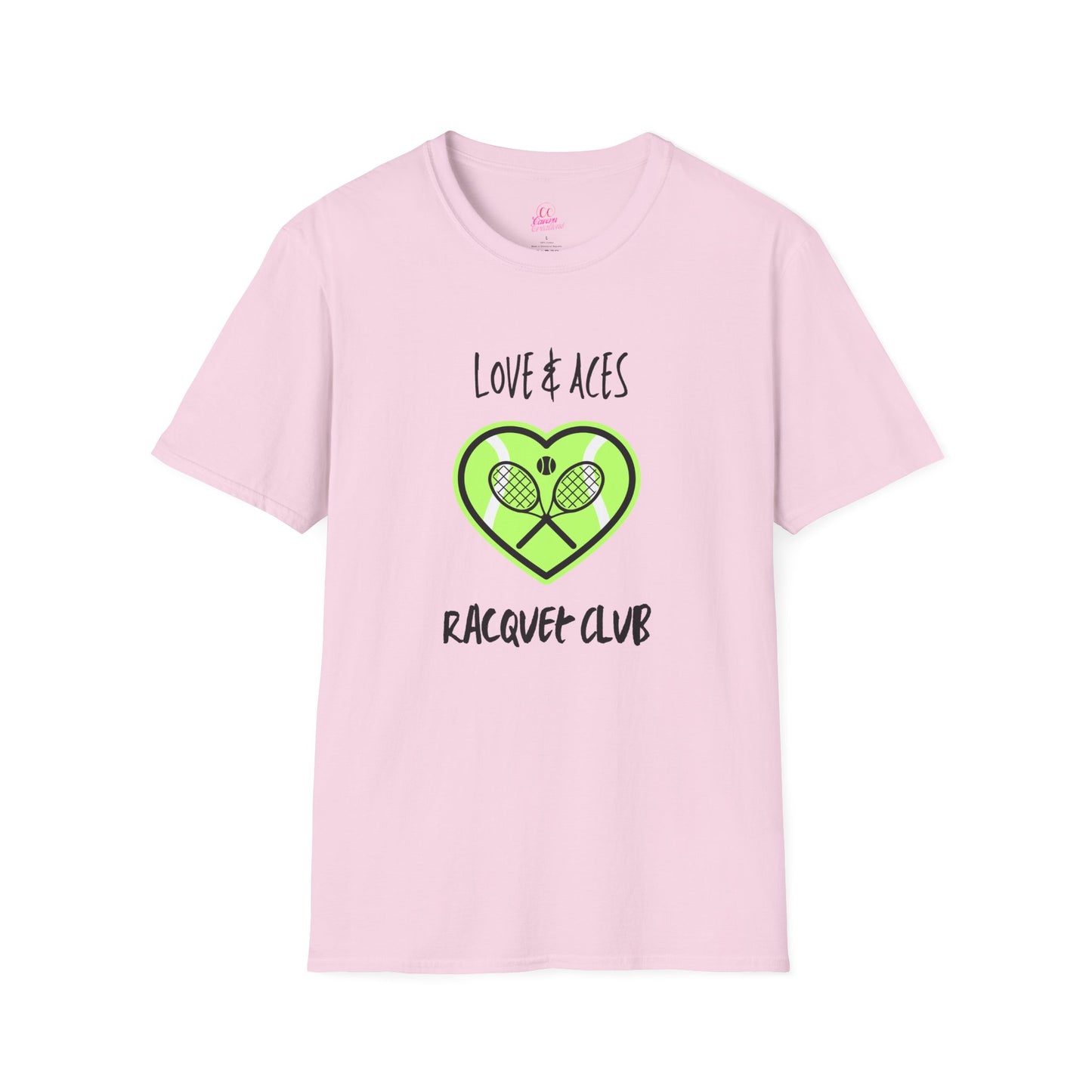 Love & Aces Tennis Club Plus Women's Softstyle T-Shirt Sizes XL-5XL