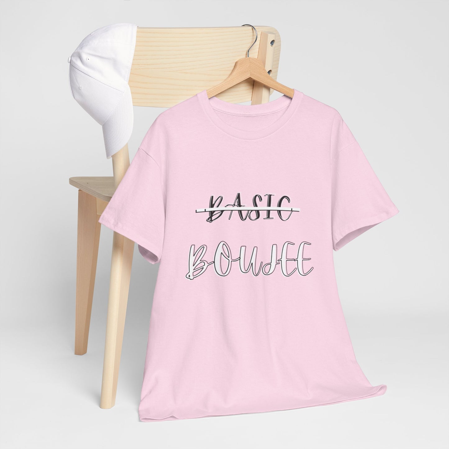 Pink Boujee Not Basic Women's Plus Heavy Cotton Tee Size xl-5xl