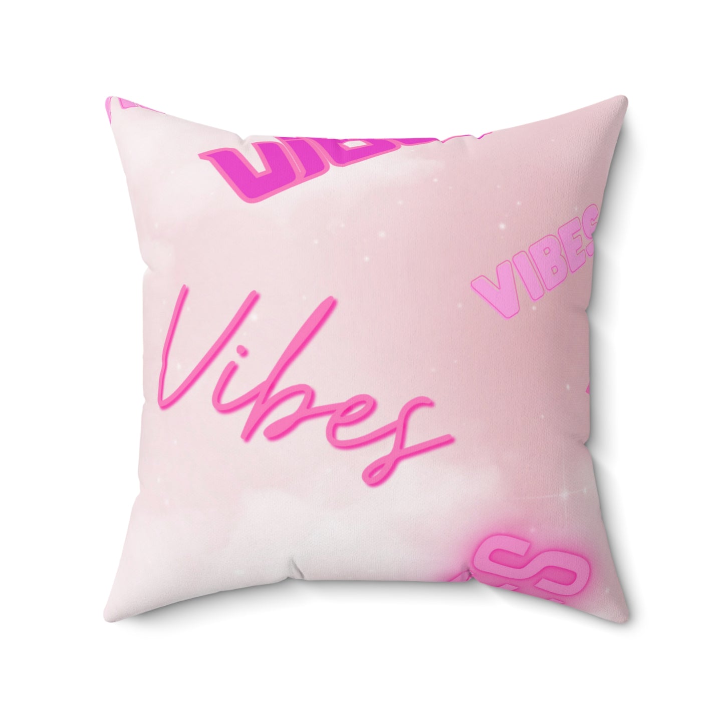Glow Pink Vibes Square Pillow Multiple Sizes