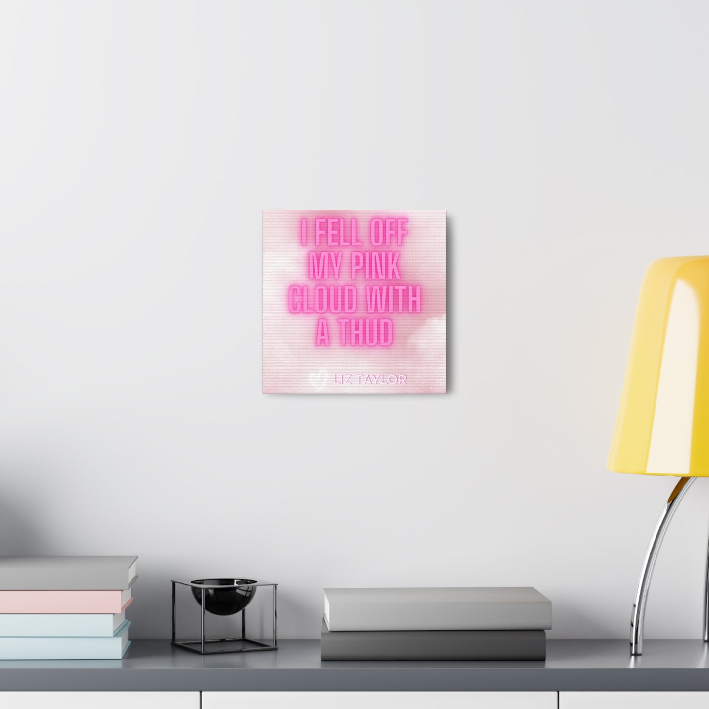Glow Pink Cloud Liz Love Wrapped Canvas Art Multiple Sizes