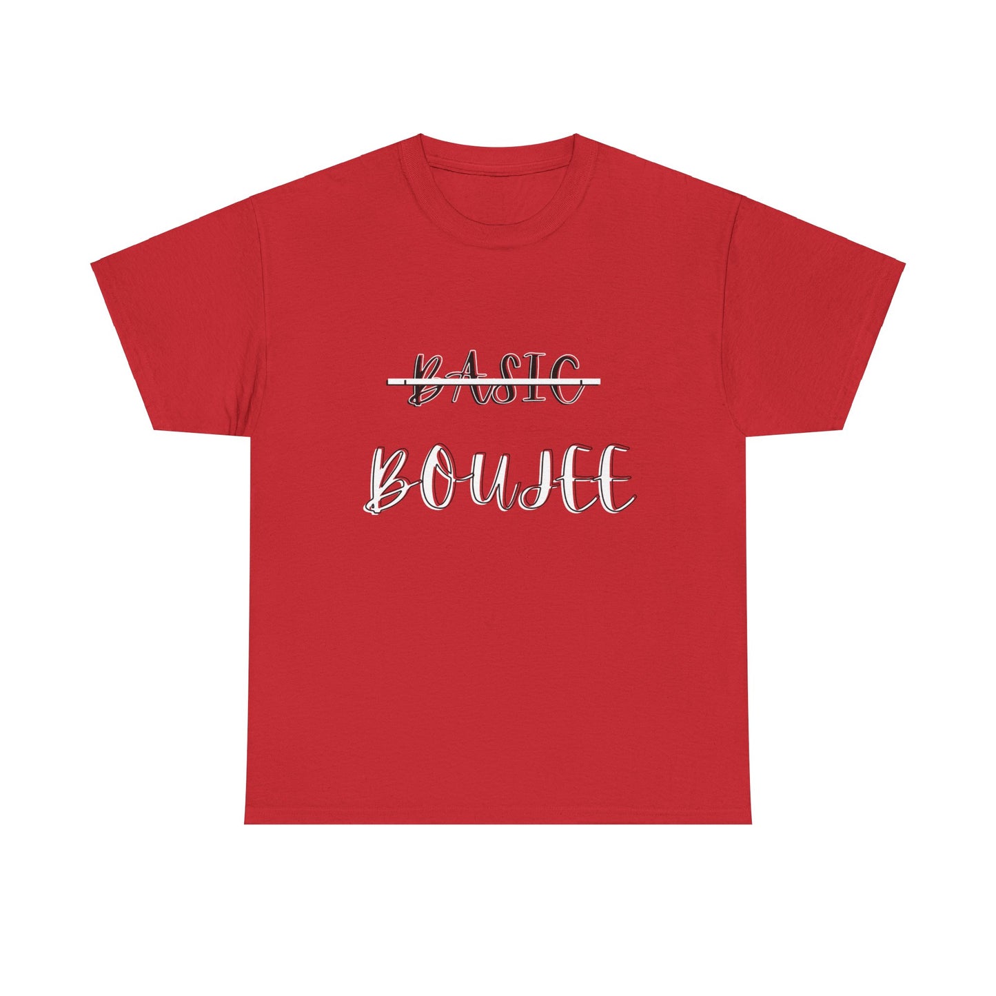 Pink Boujee Not Basic Women's Plus Heavy Cotton Tee Size xl-5xl