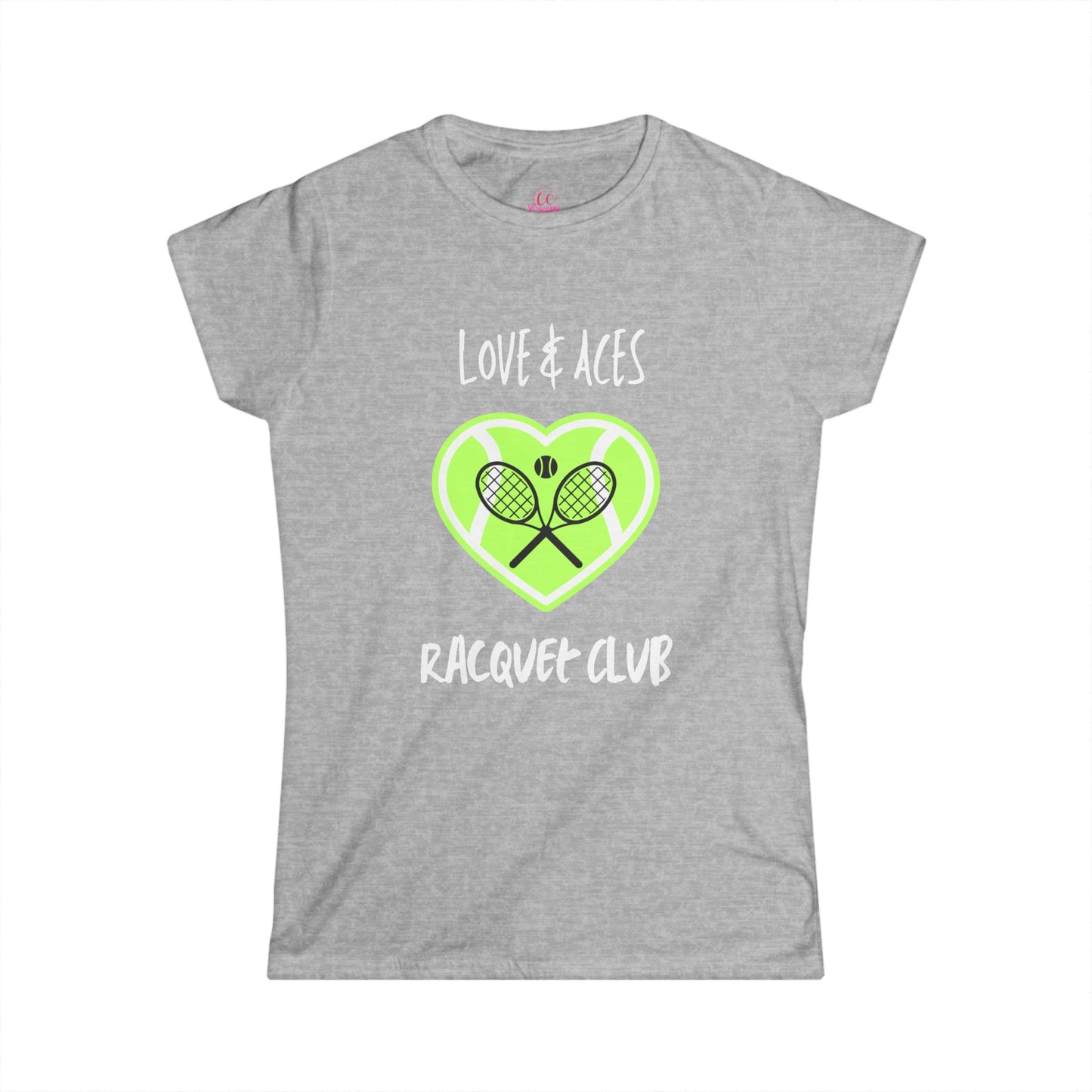 Love & Aces Tennis Club Women's Short Sleeve Softstyle T-Shirt Sizes S-2xl