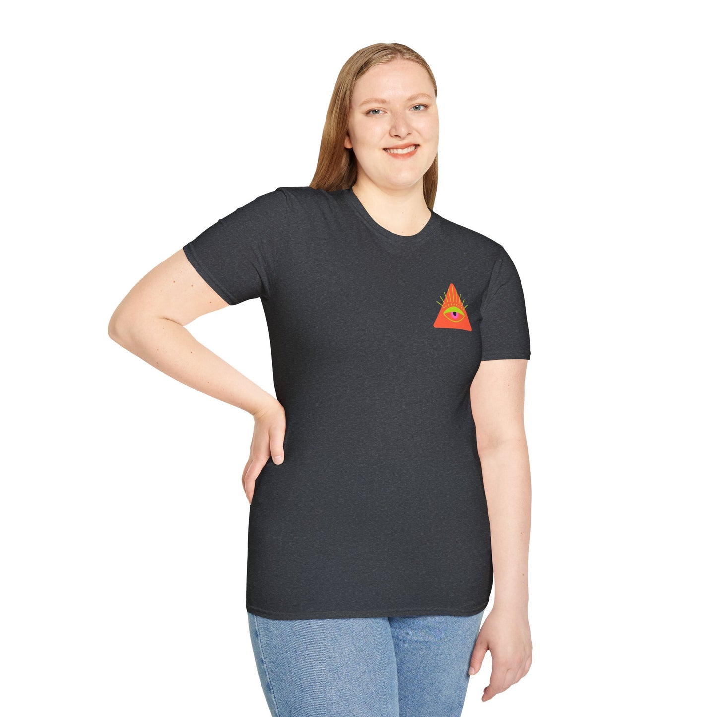 Trippy Mushrooms Double Sided Women's Plus Softstyle Tee Sizes xl-5xl