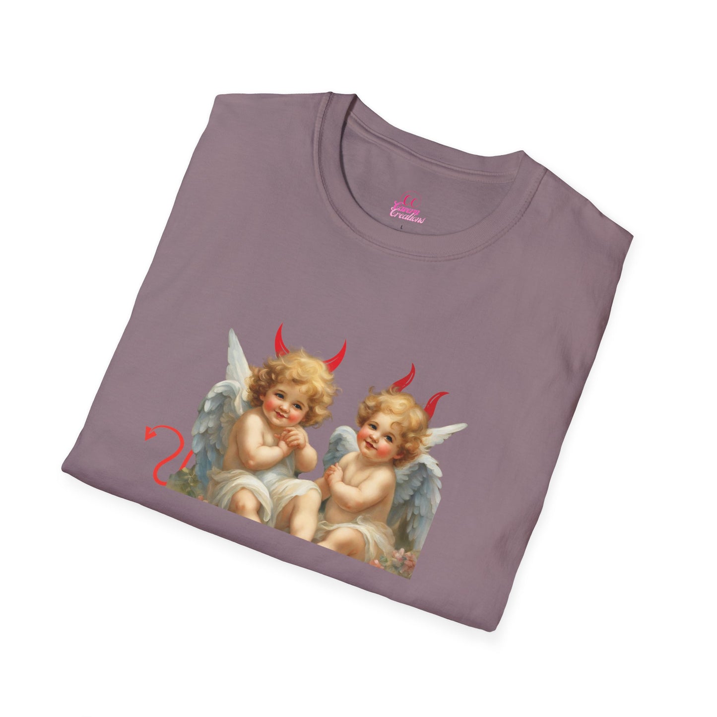 Devil Angel Cherub Softstyle Plus Short Sleeve T-Shirt Sizes xl-5xl