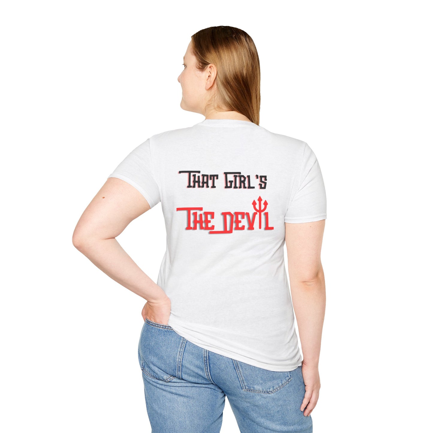 Devil Girl Double Sided Softstyle Plus Short Sleeve T-Shirt Sizes xl-5xl