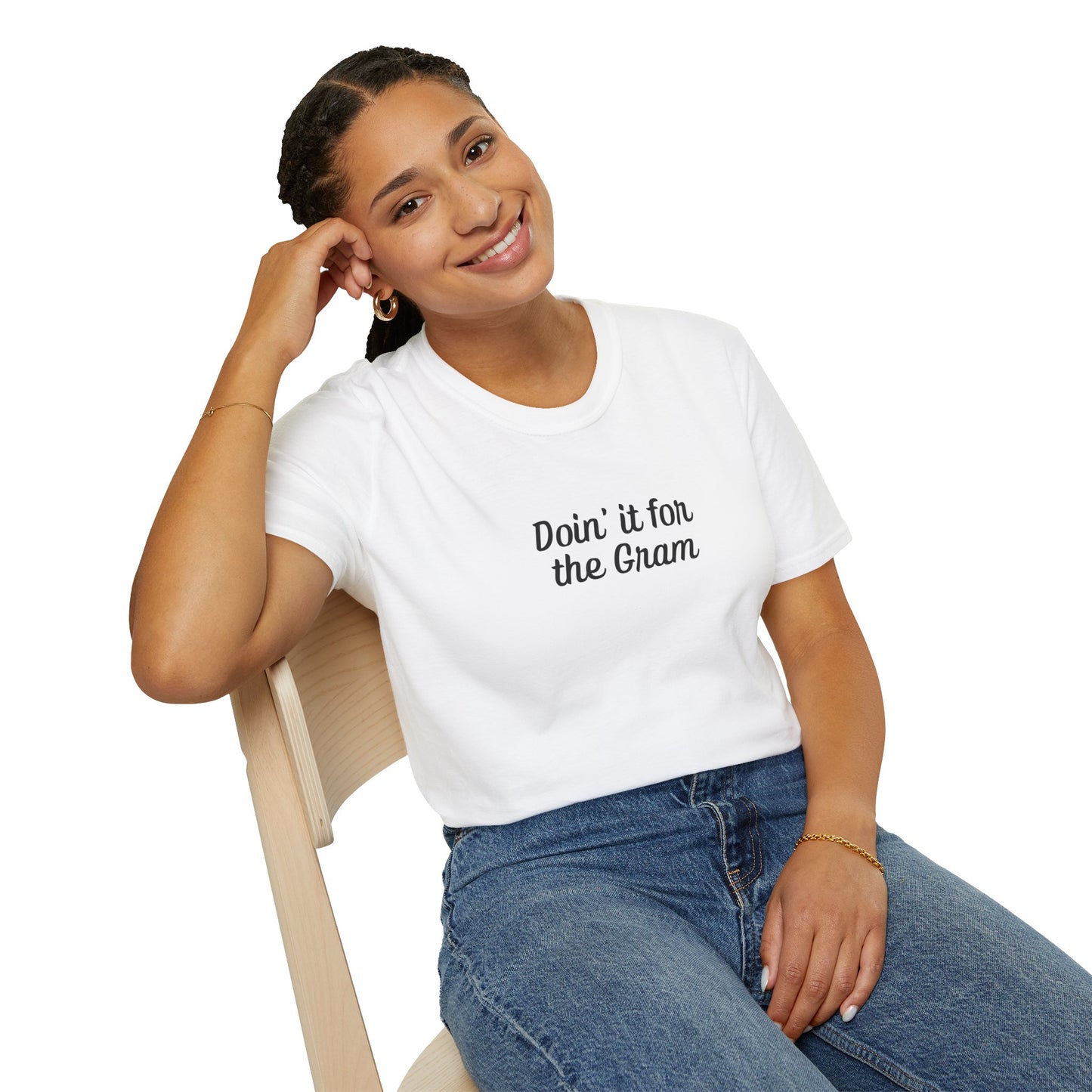 Doin' it for the Gram Influencer Women's Plus Short Sleeve Softstyle T-Shirt Sizes xl-5xl